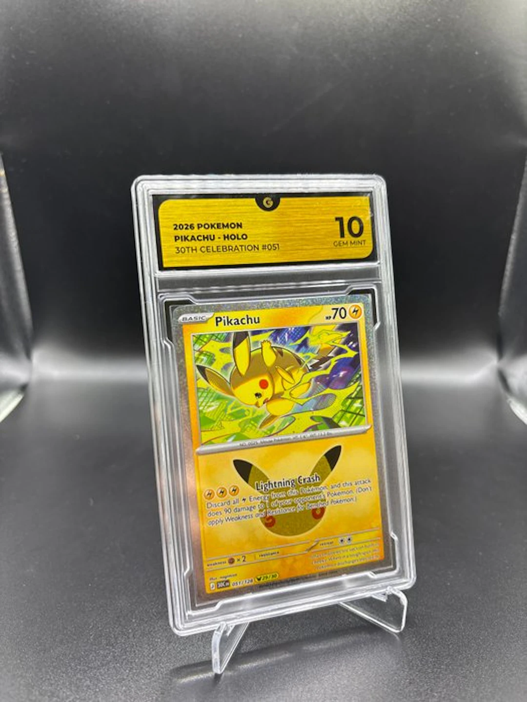 Pokémon - 1 Graded card - Pikachu 051 30TH Anniversary - GG 10
