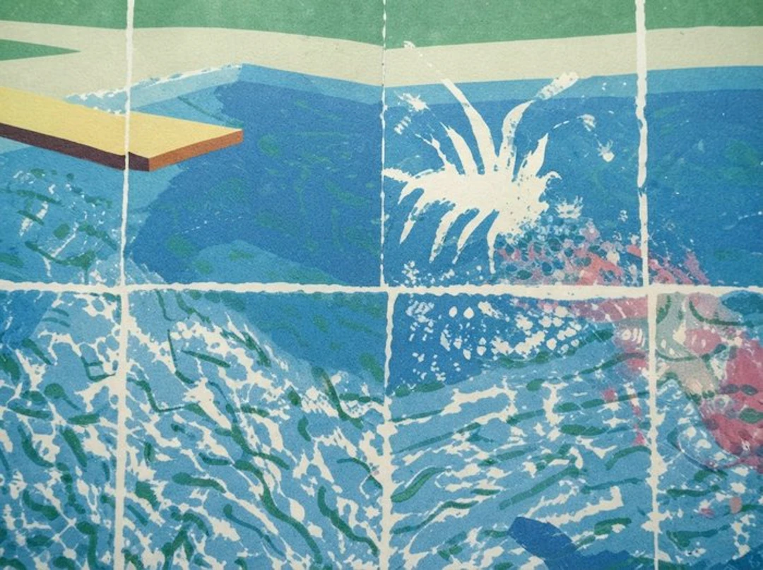 David Hockney - Pool with Two Figures (Paper Pools)