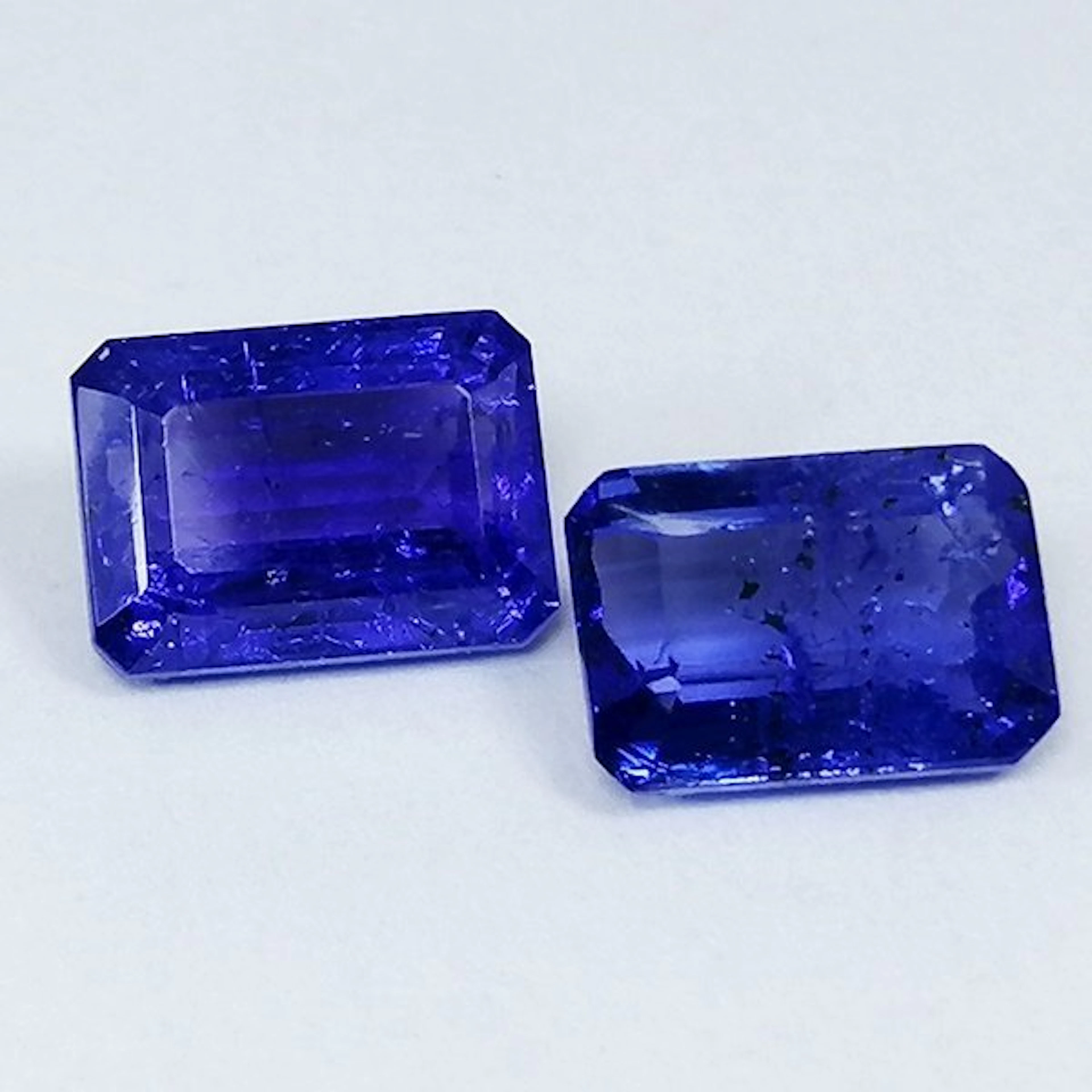 2 pcs Blue Tanzanite - 6.29 ct - Instituto Gemólogico Español (IGE)