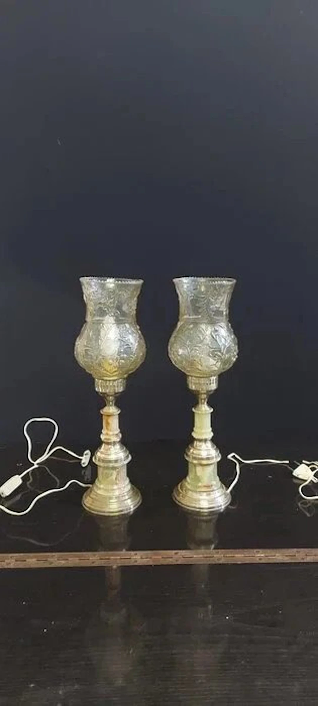 Table lamp - Silver, Marble