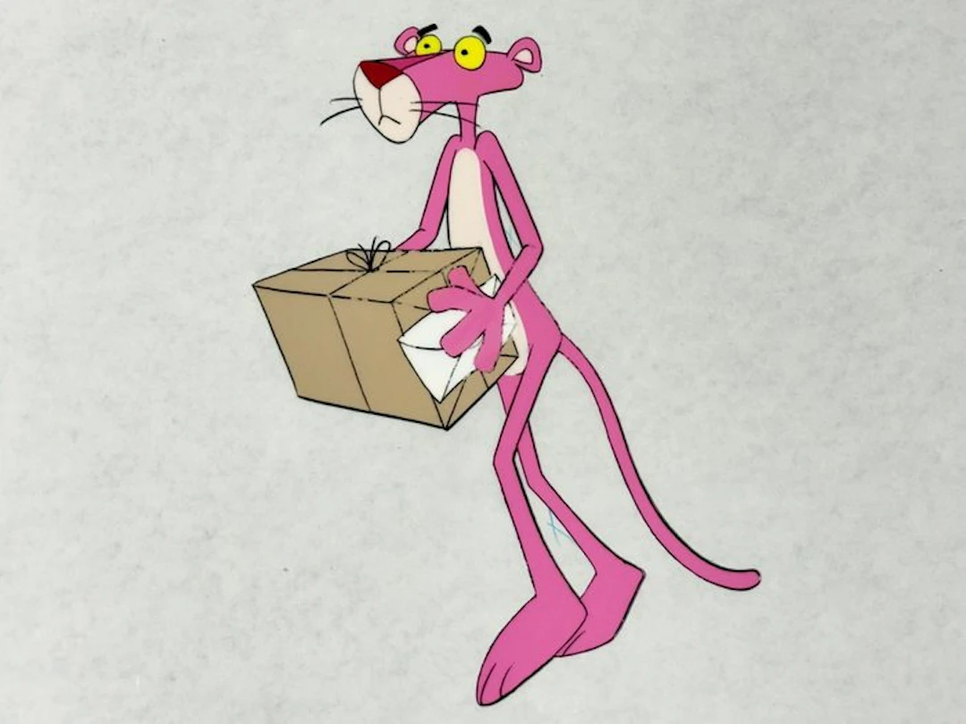 Friz Freleng - Original animation cel and drawing of Pink...