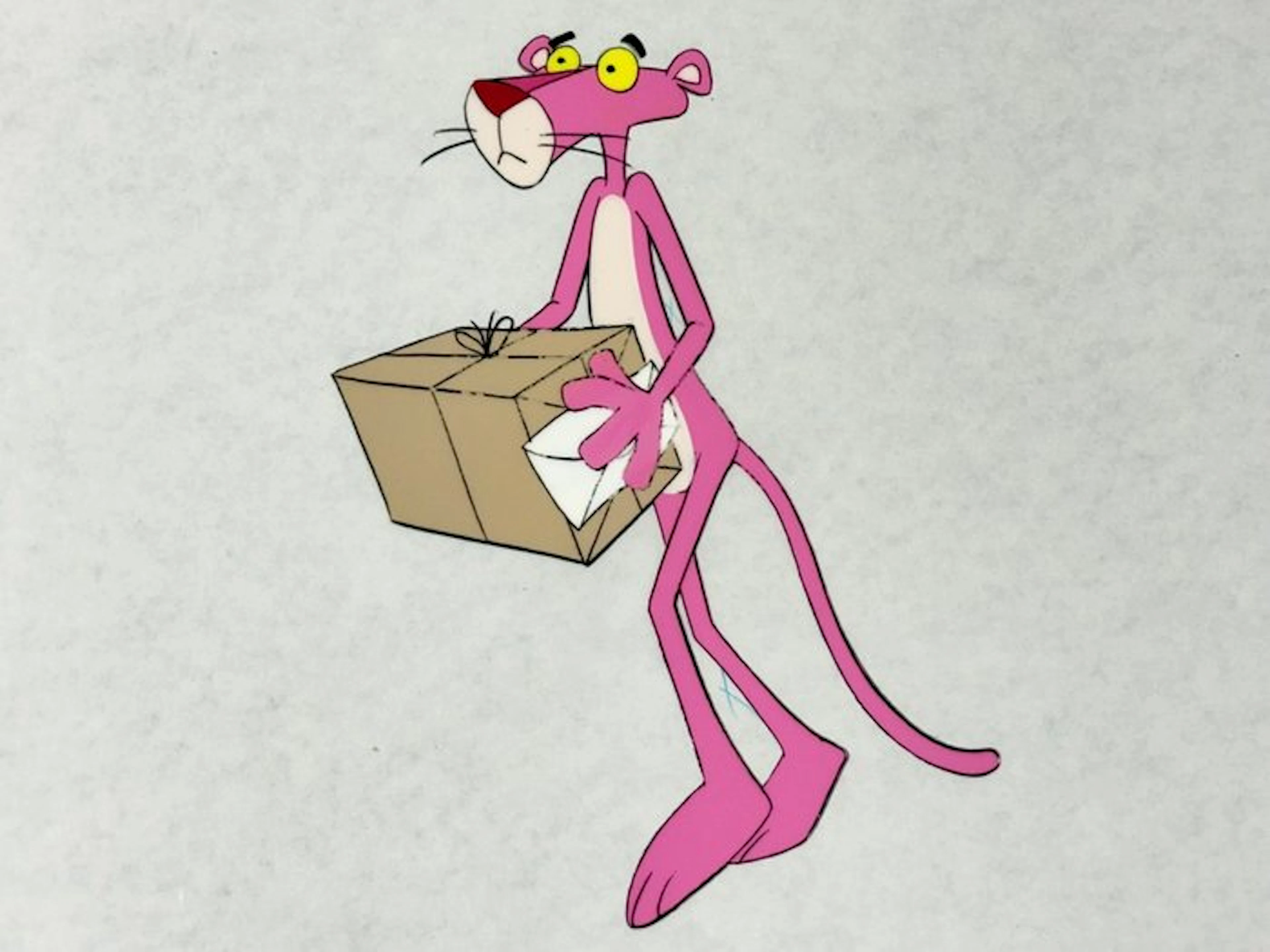 Friz Freleng - Original animation cel and drawing of Pink...