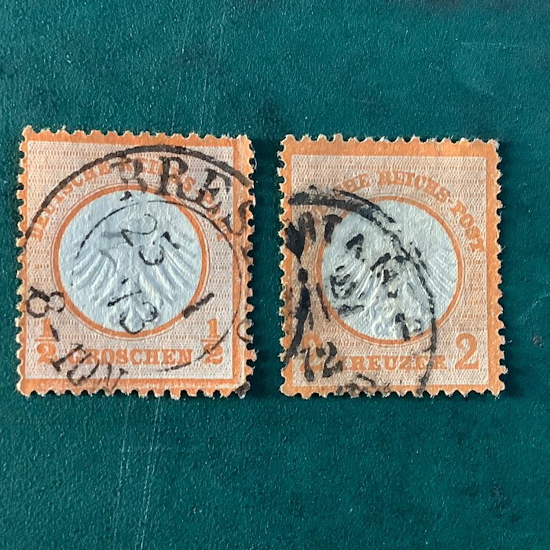 German Empire 1872 - Additional values: small Brutschield - Michel 14/15