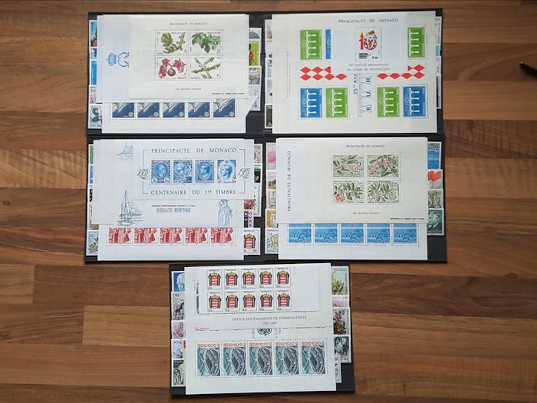 Monaco 1983/1987 - 5 full years of stamps