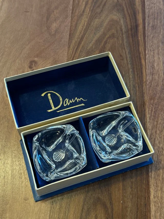 Daum Frères - Salt and pepper shakers (2) - Crystal...