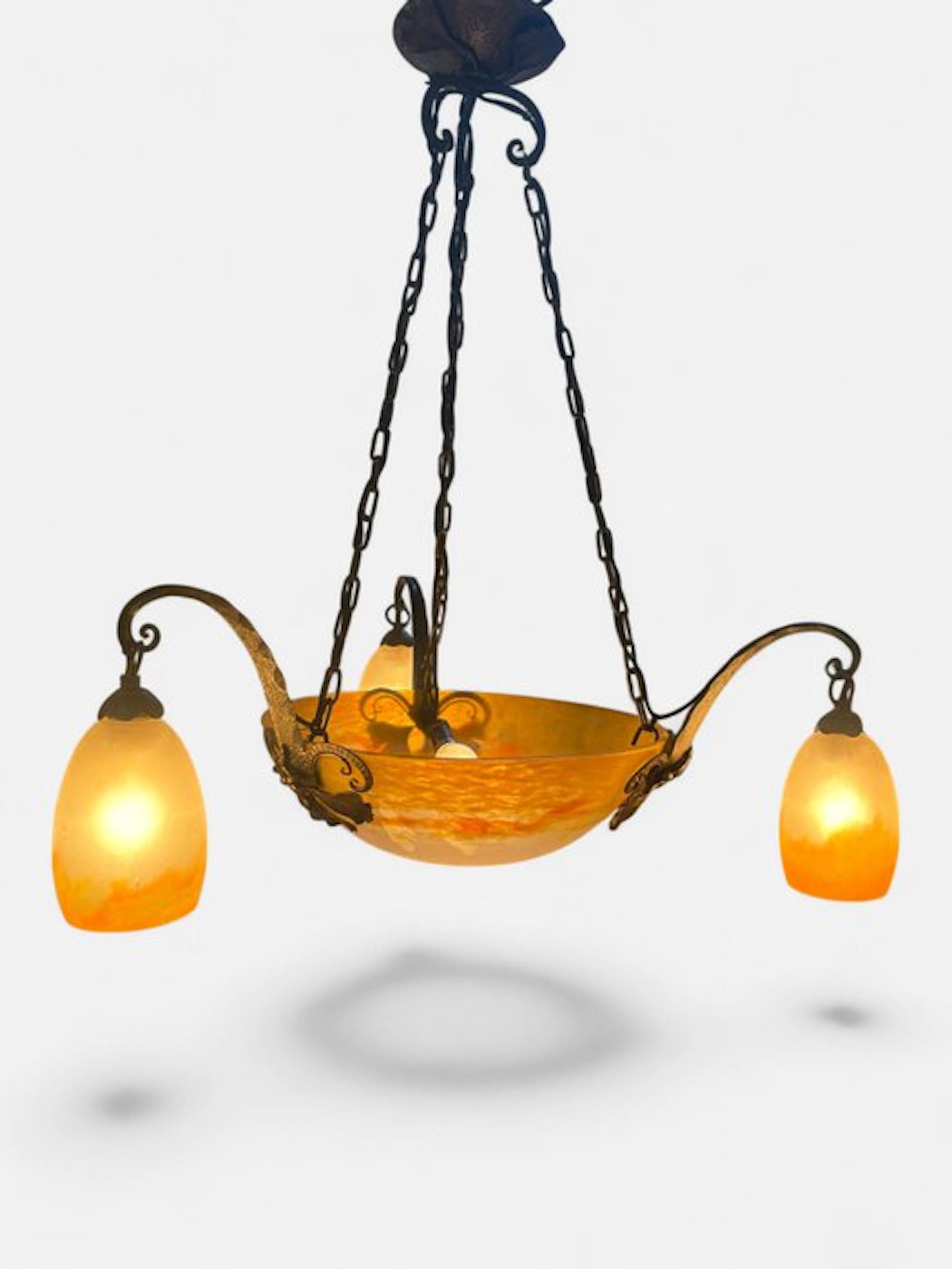 G.V. de Croismare (Muller Frères) - Suspension Art Déco...
