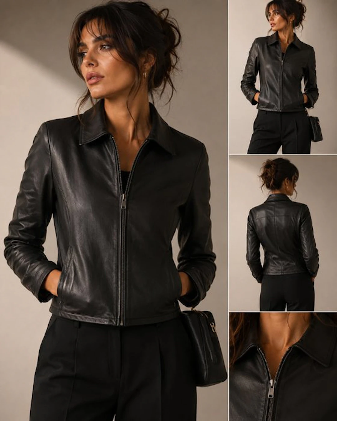 SONOMA JEAN COMPANY - Leather jacket