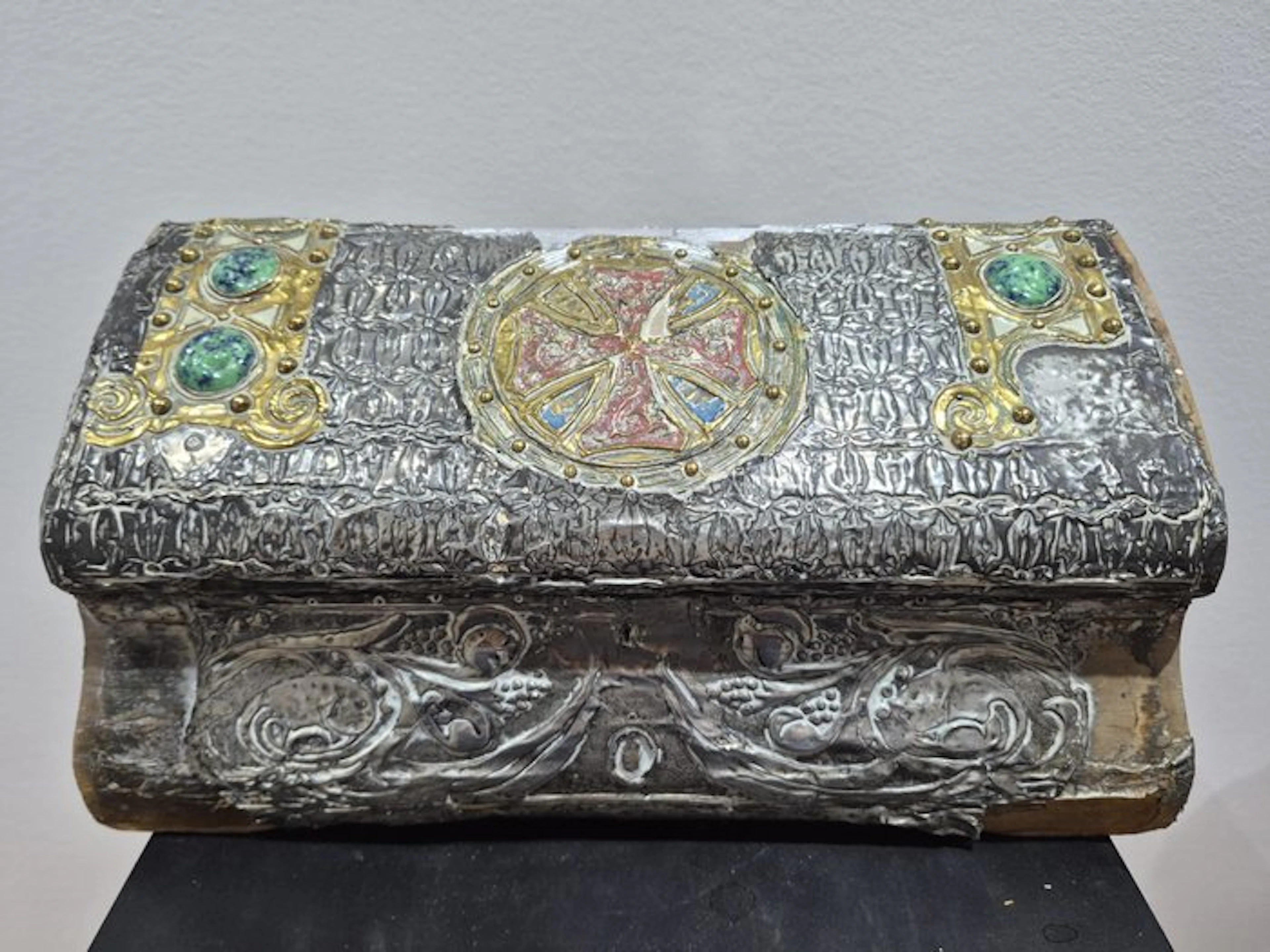 French Art Nouveau / Gothic Revival Jewellery Casket in...