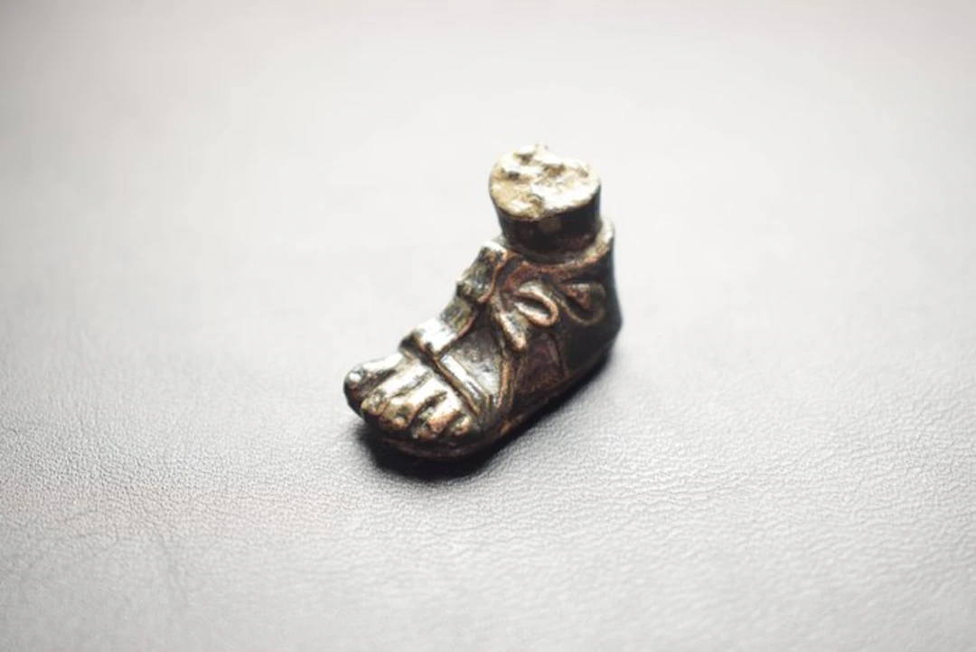 Ancient Roman Bronze Ancient Roman Bronze Legionary Foot with Military Sandal