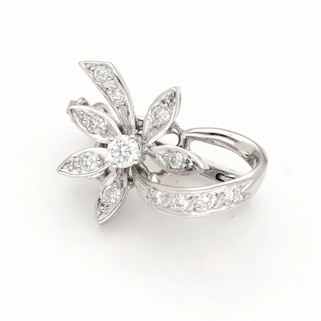 Pendant - 14 kt. White gold Diamond (Natural)