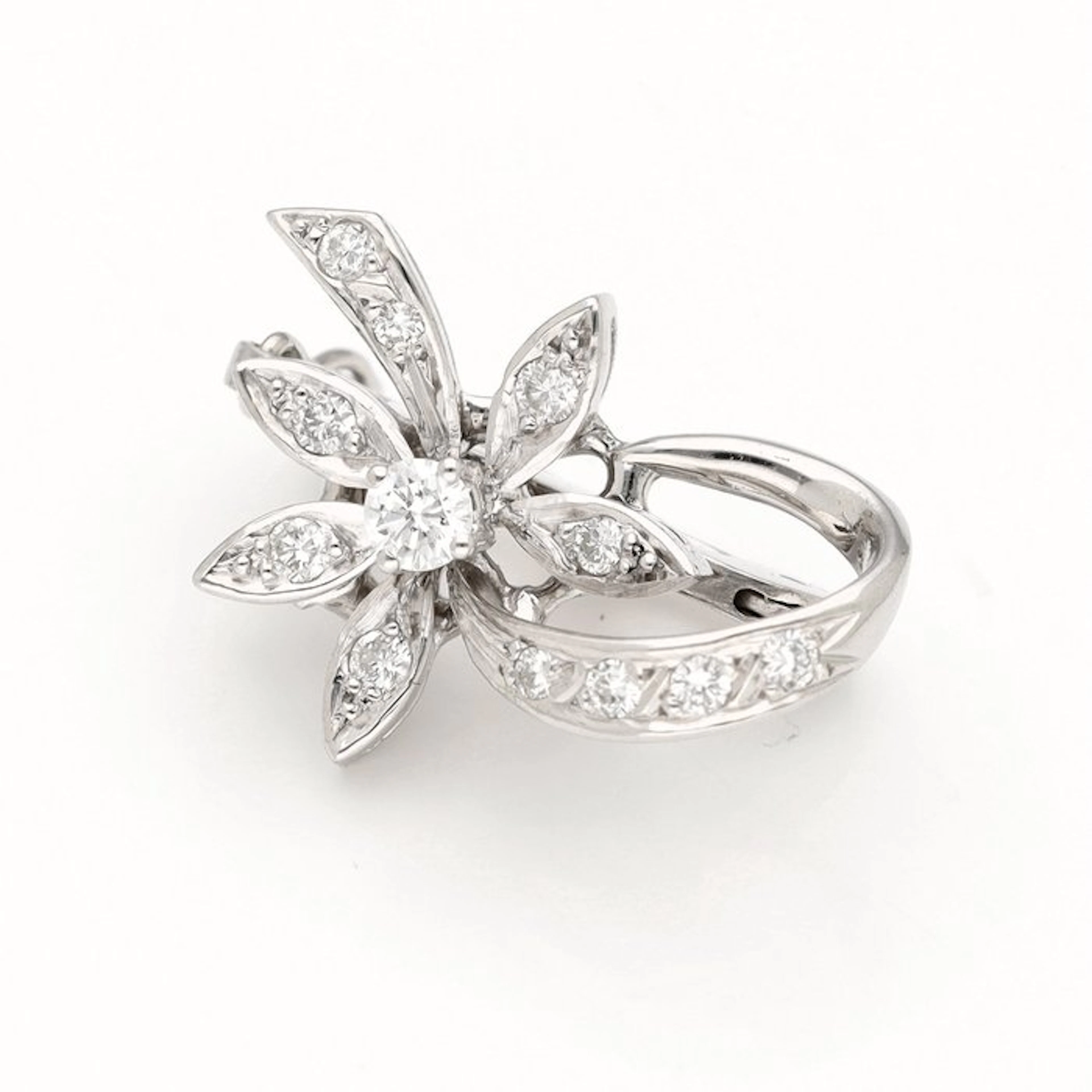 Pendant - 14 kt. White gold Diamond (Natural)