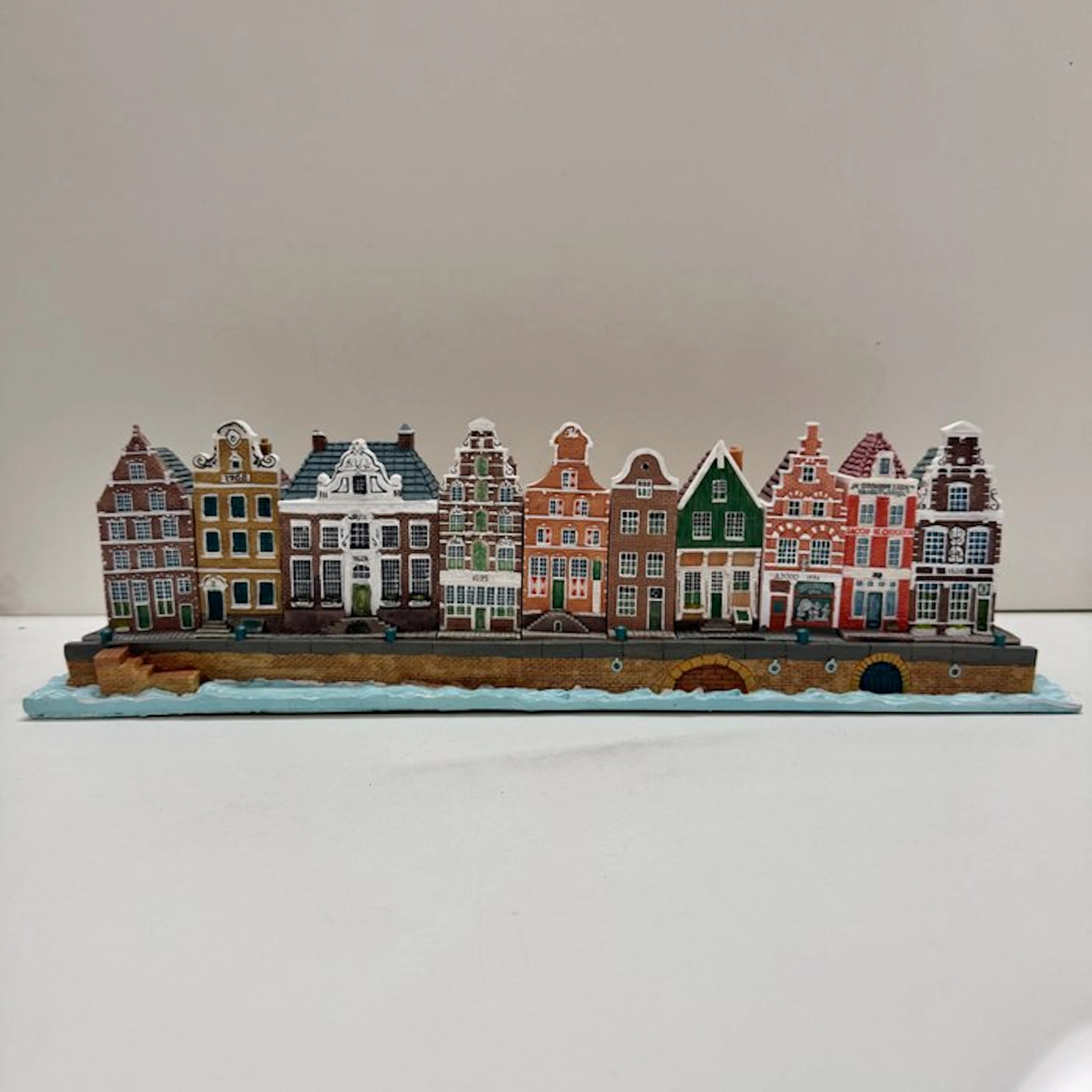 Christmas decoration Blokker (10) - Amsterdam canal houses - Stoneware