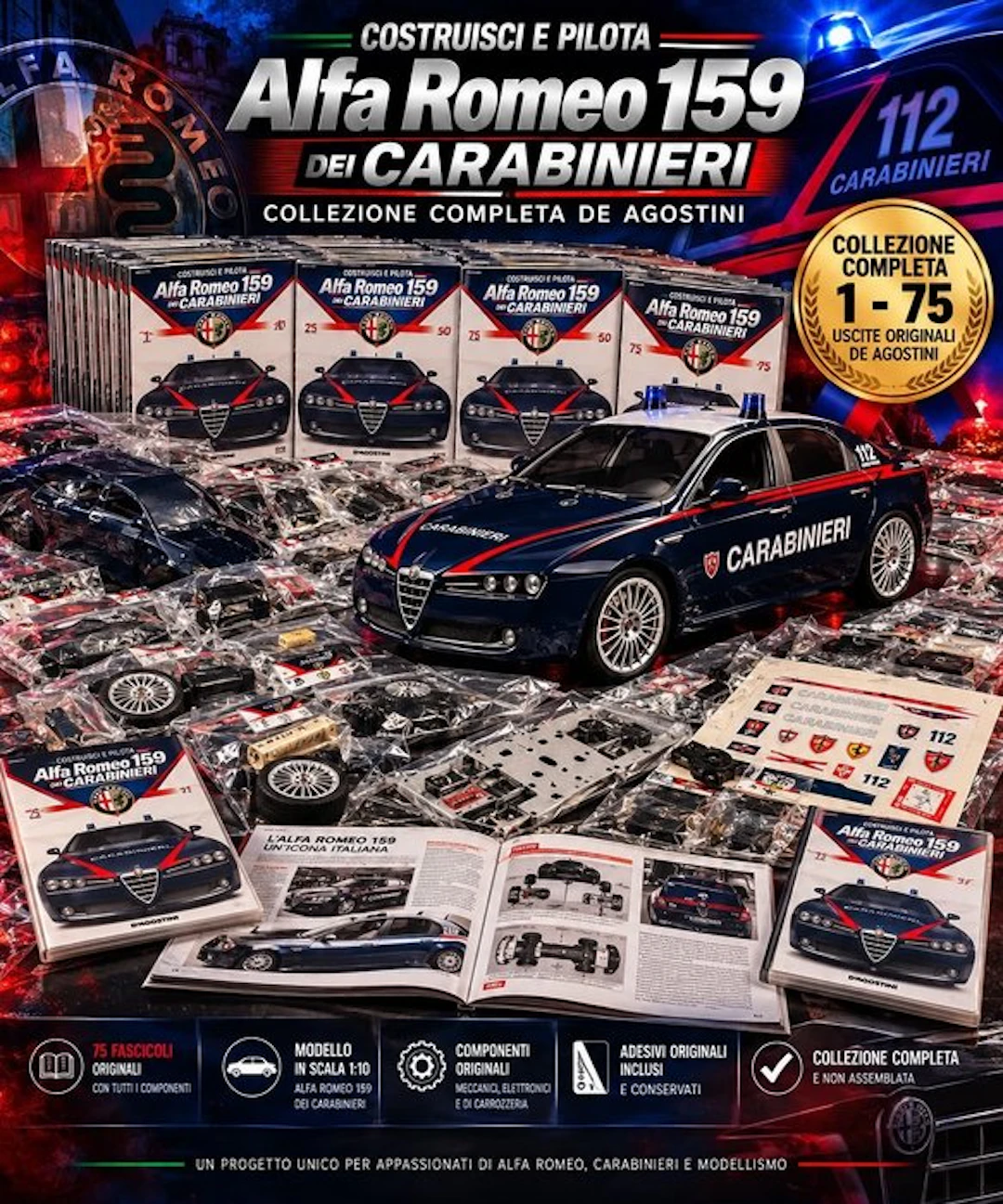 DeAgostini 1:10 - Model car (75) - Alfa Romeo 159 dei...
