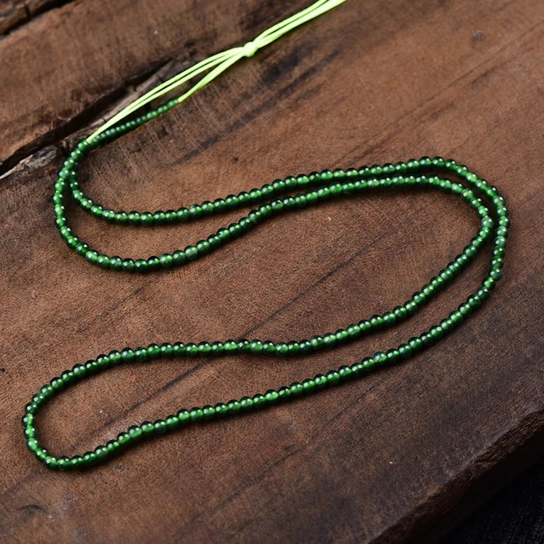 No Reserve - ALGT Certified Untreated Jadeite Jade Bead...