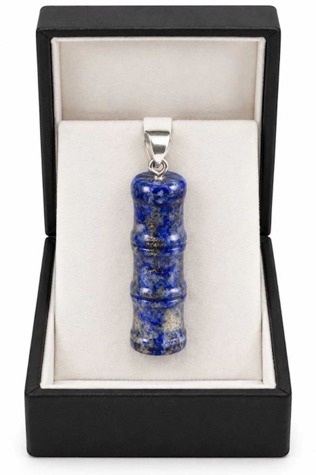 Natural Lapis Lazuli Pendant - Bamboo Cane - Pendant - Pendant