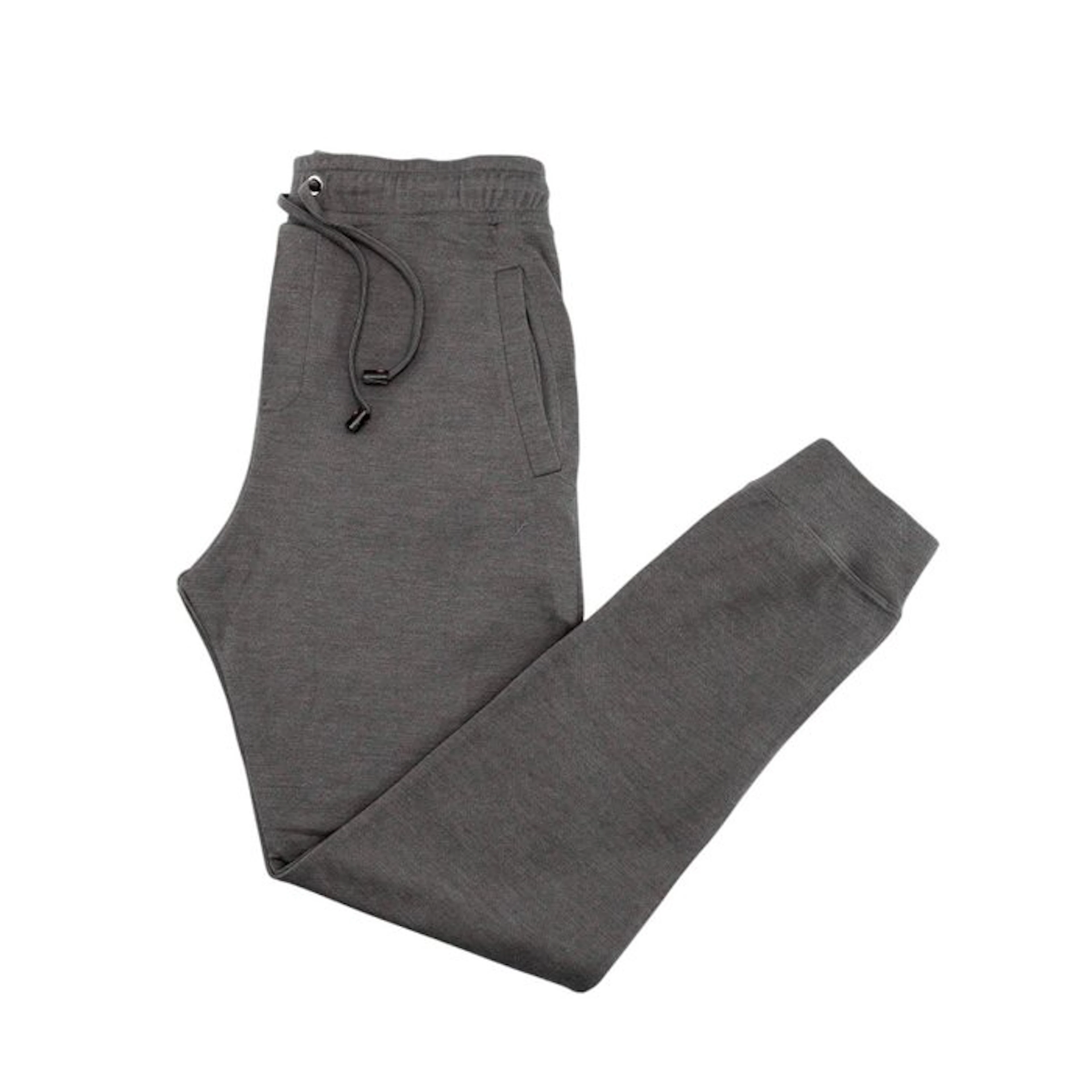 ISAIA NAPOLI - Size M - Gray Drawstring Track Pant Jersey...