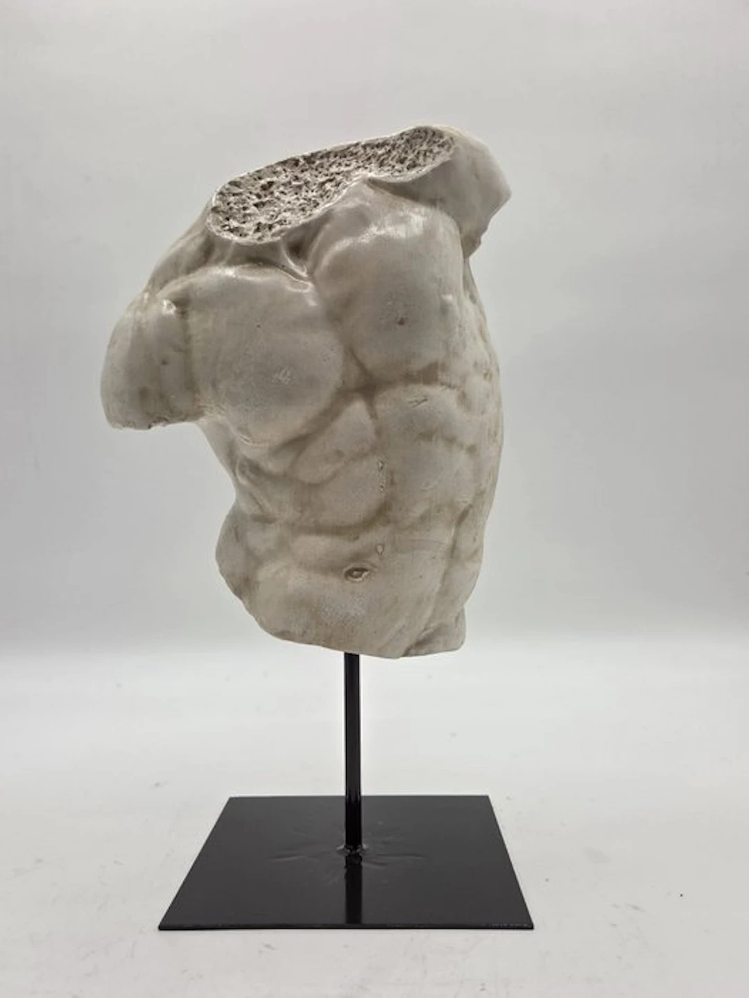Sculpture, Torso Gaddi - 36 cm - marble powder