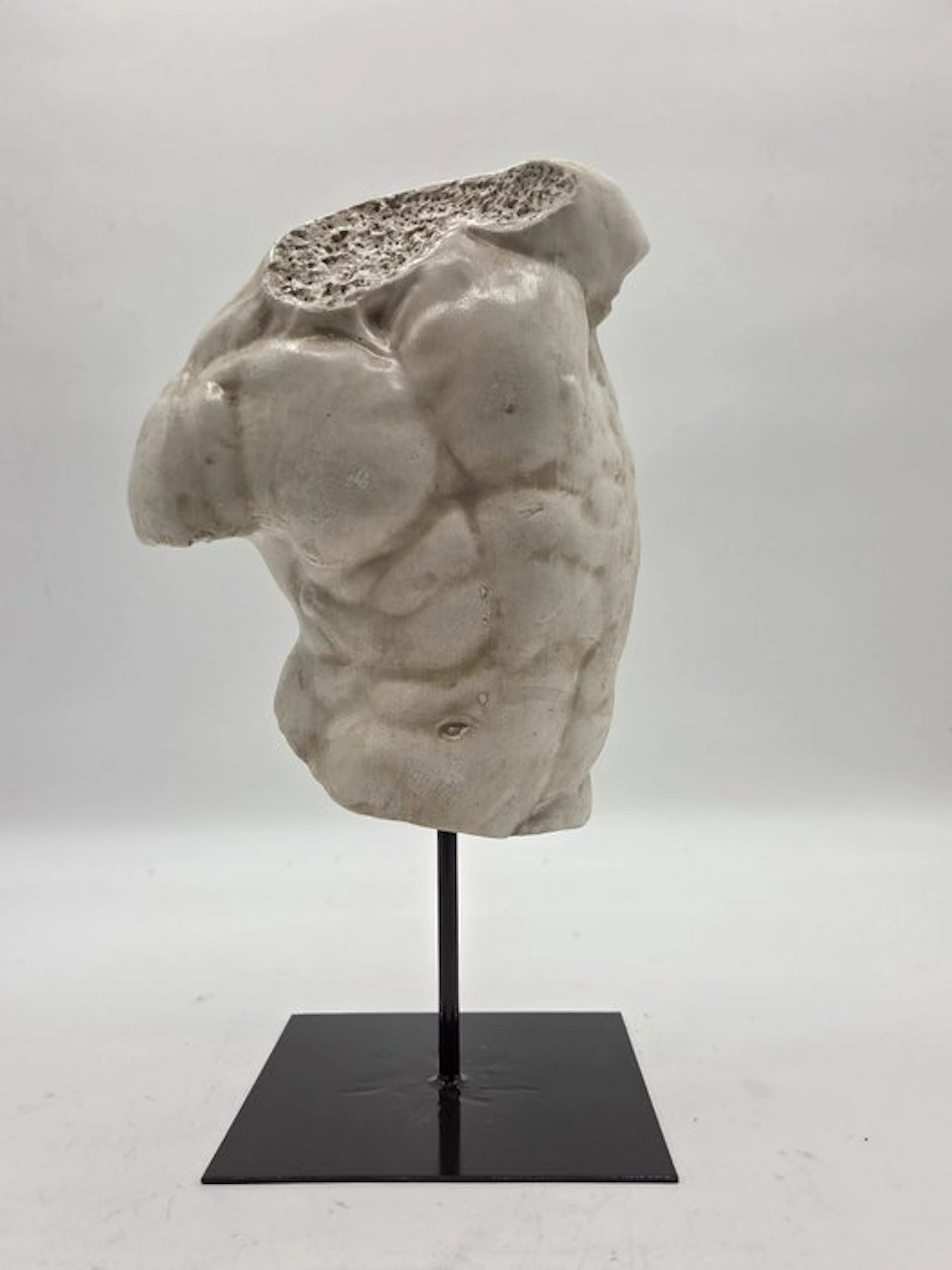 Sculpture, Torso Gaddi - 36 cm - marble powder