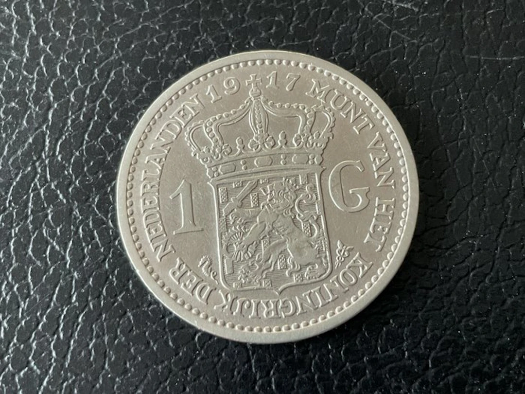 Netherlands. Wilhelmina. 1 Gulden 1917 (No reserve price)