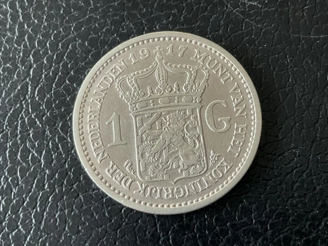 Netherlands. Wilhelmina. 1 Gulden 1917 (No reserve price)
