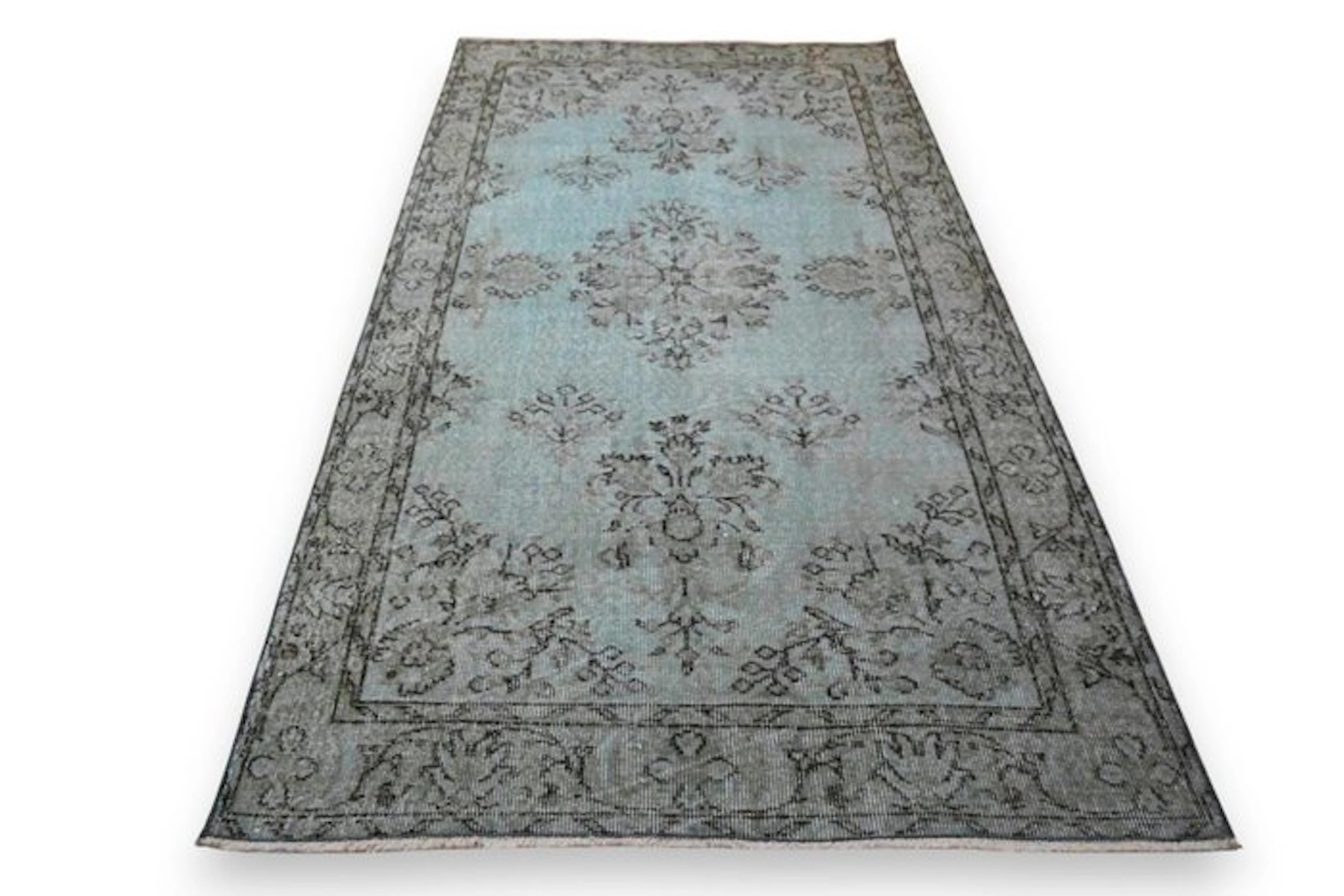 Light blue vintage - Rug - 210 cm - 110 cm - with certificate