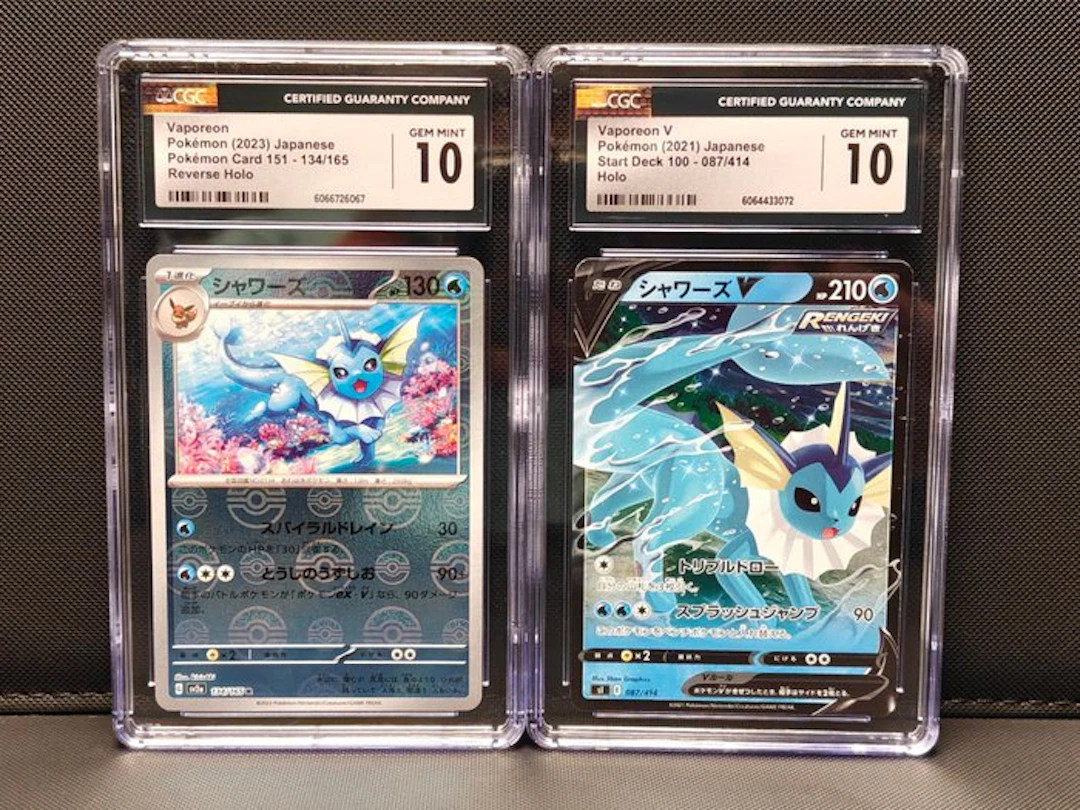Pokémon - 2 Graded card - Vaporeon - CGC 10