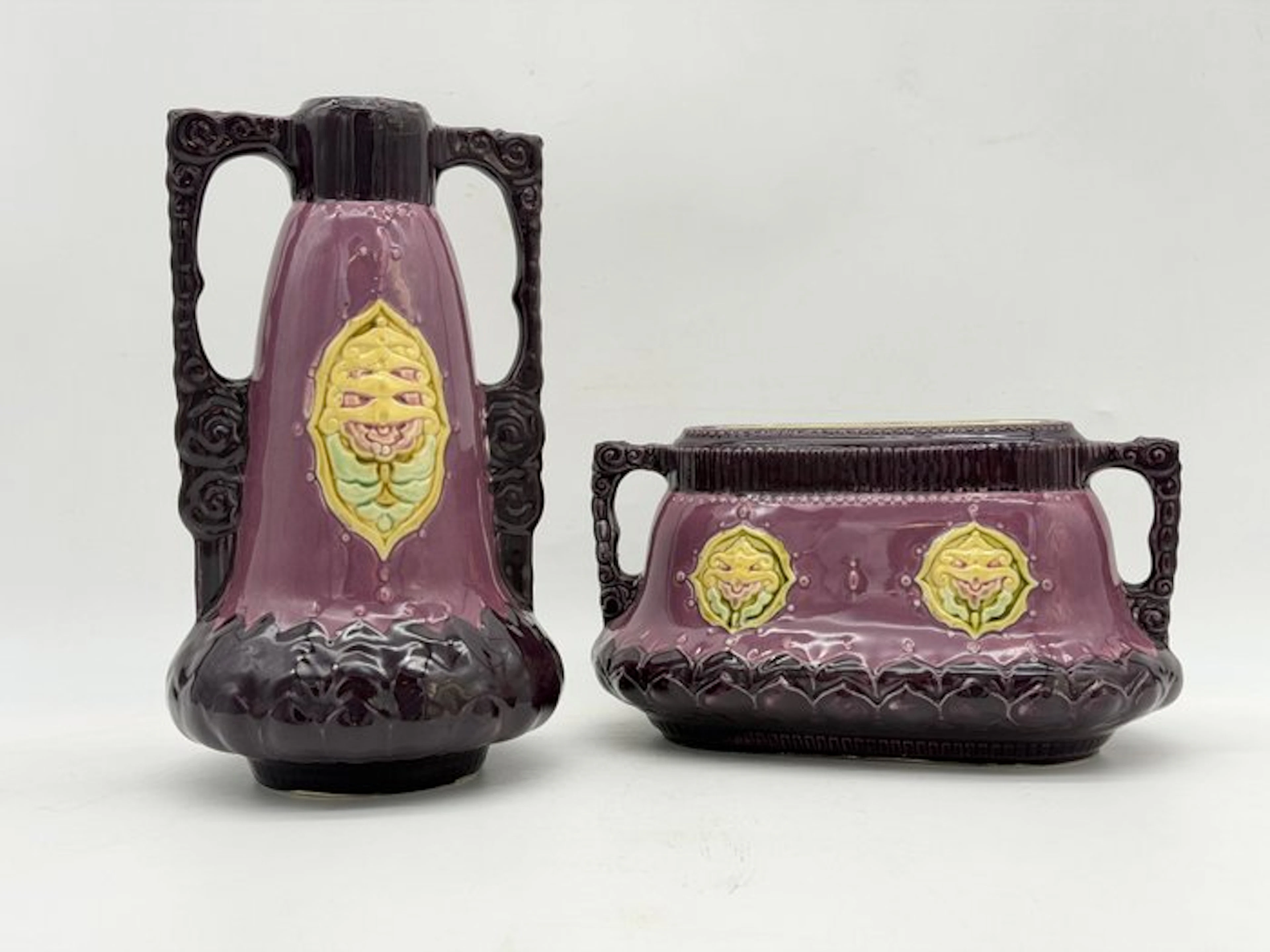 Jugendstil Art Nouveau Keramiek Garnituur - toeschrijving...