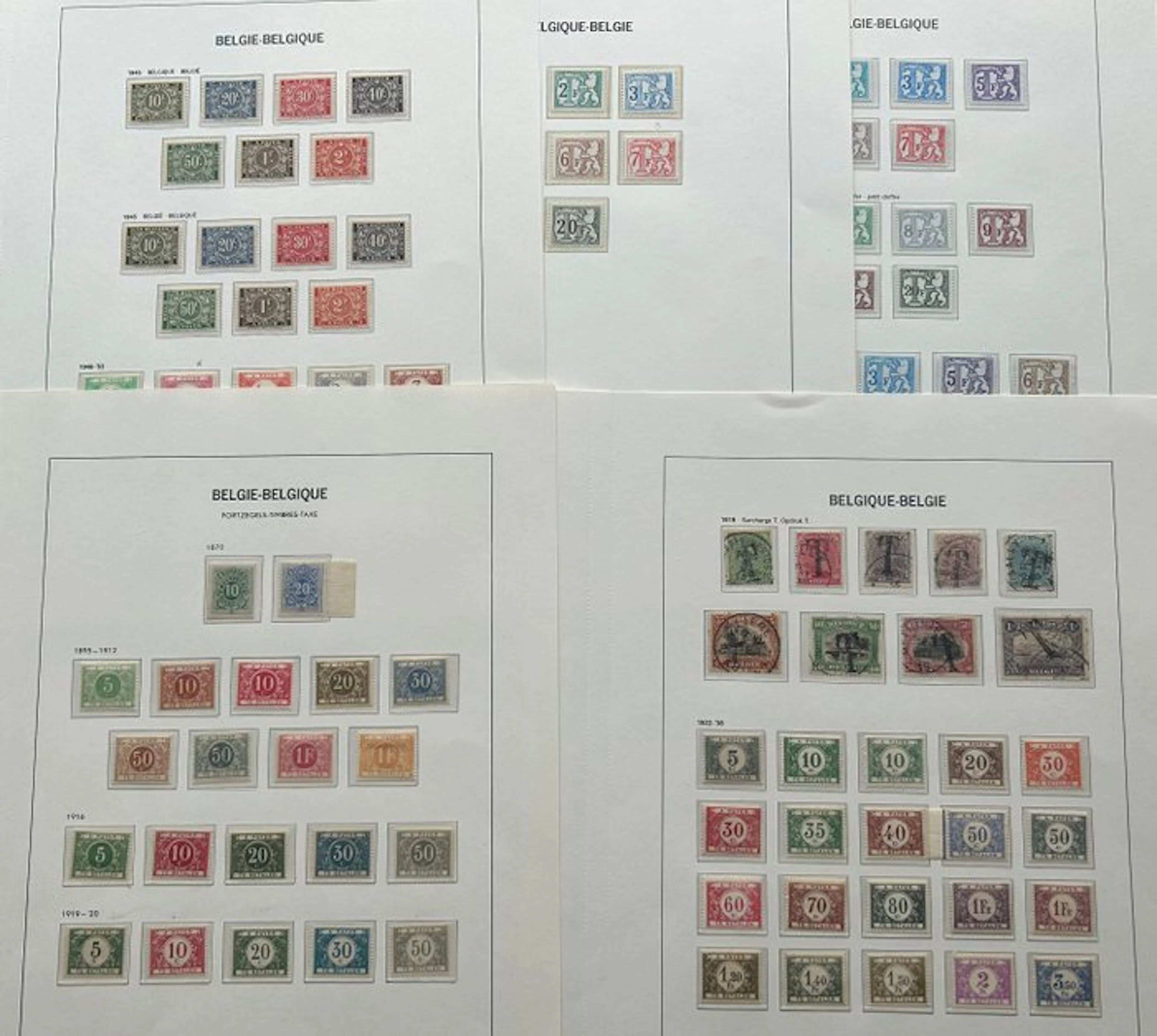 Belgium 1870/1986 - Complete collection of penalty...