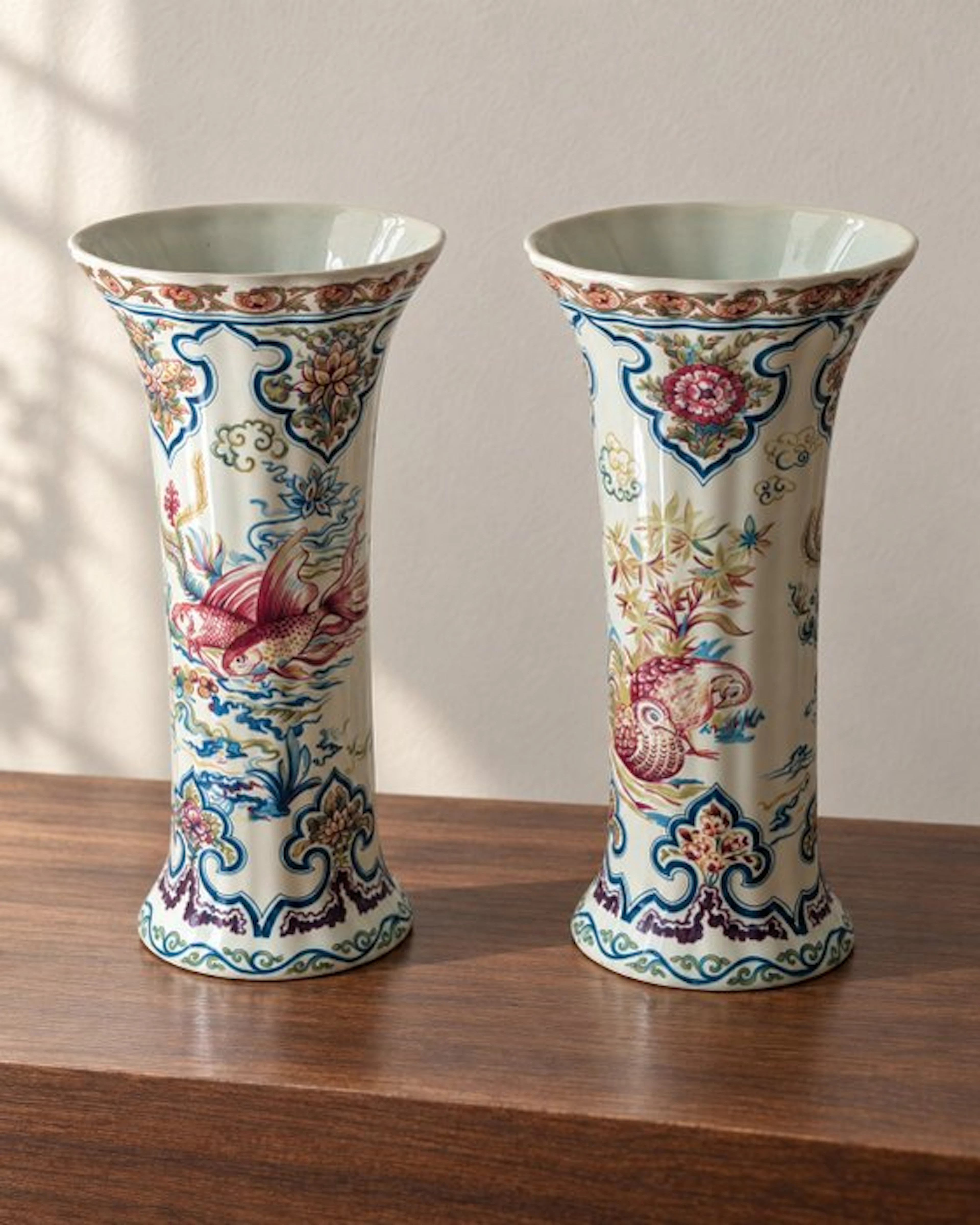 Boch - Vase (2) - Changhai - Earthenware, Glaze