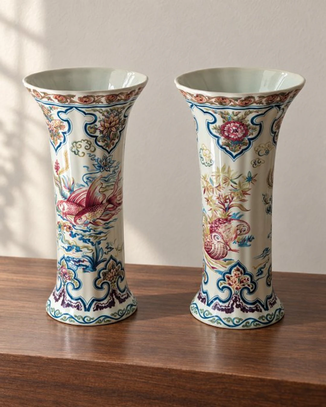 Boch - Vase (2) - Changhai - Earthenware, Glaze