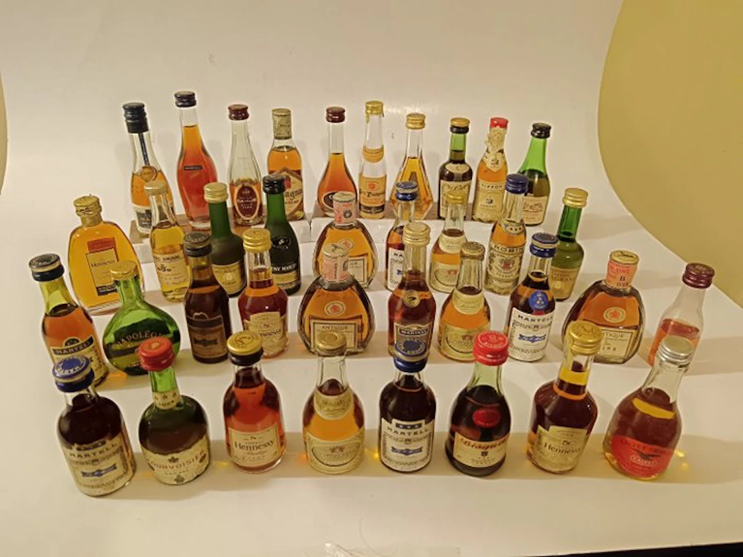 Miniatures Collection - Cognac & Armagnac - b. 1960s-2000s - 2-5cl - 37 bottles