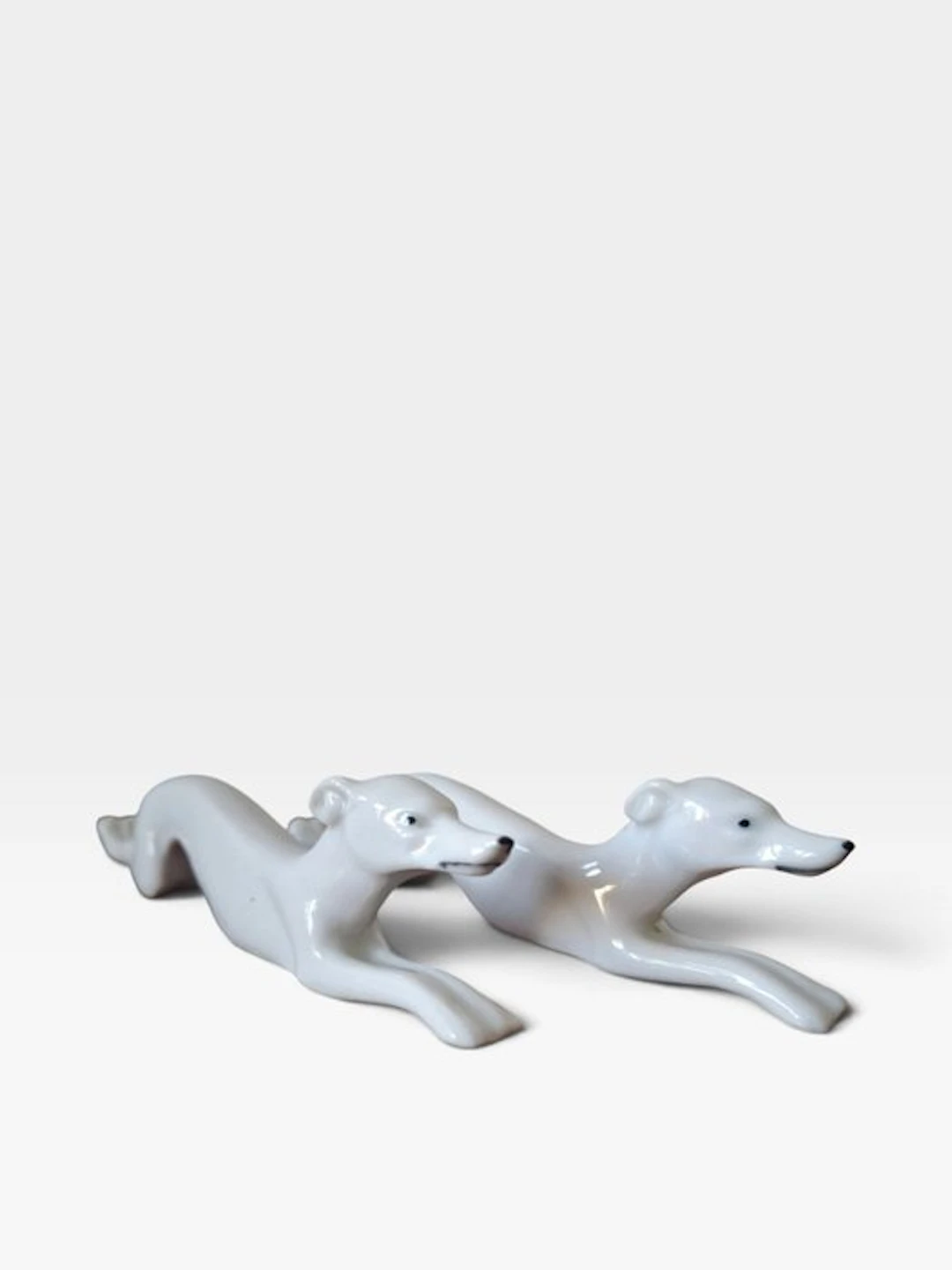 Pfeffer Gotha - Knife rest (2) - Porcelain - Whippets / Greyhounds