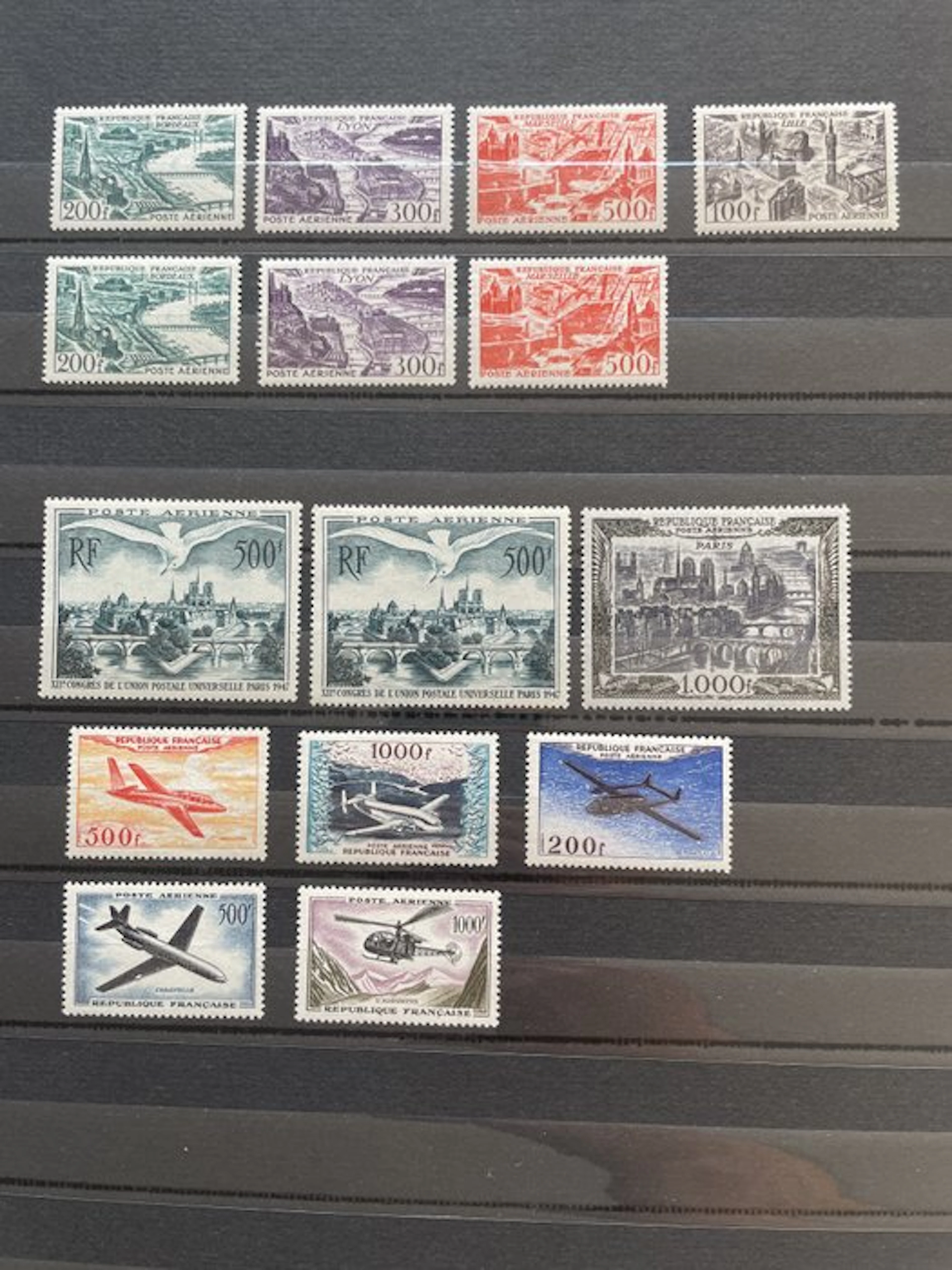 France 1947/1959 - cote 1000€, Poste Aérienne, superbe collection de timbres