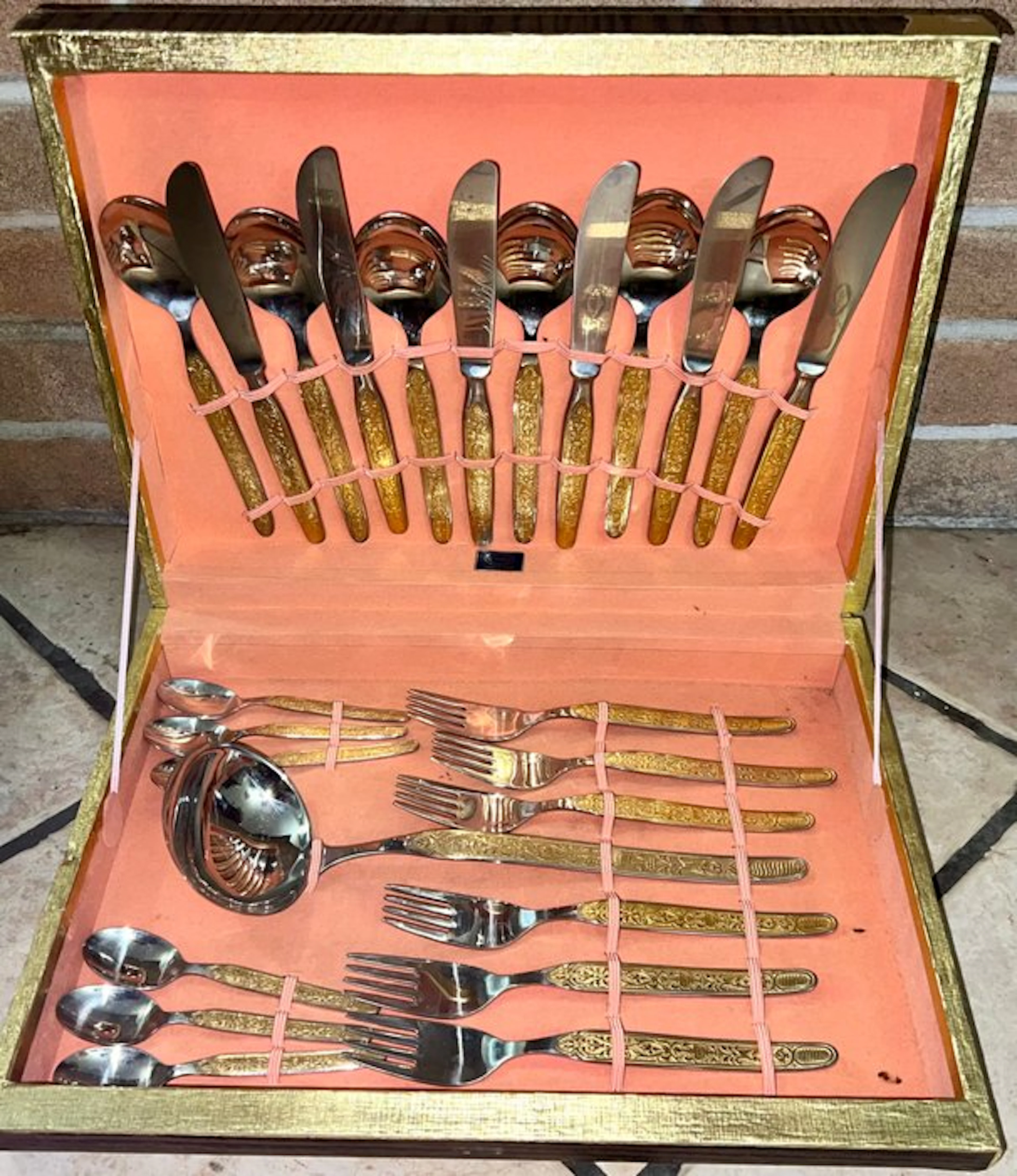 Gottinghen - Cutlery set for 6 (25) - Steel, Gold plated - Gottinghe