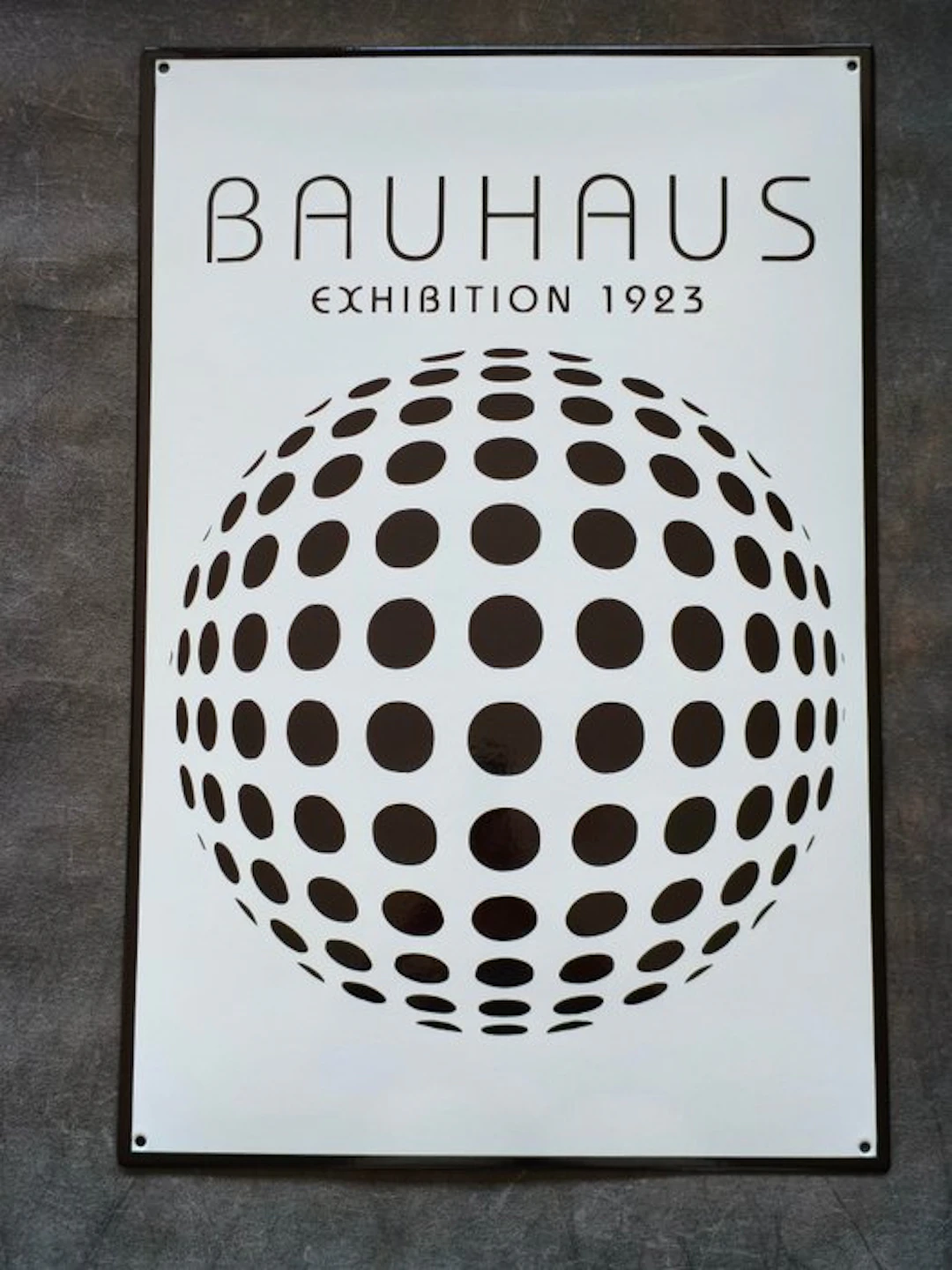 Bauhaus - enamel sign BAUHAUS KUGEL Emailschild Emaille Schild