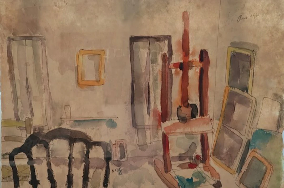 Jean Estève-Silly (1912-1978) - Aquarelle d'atelier