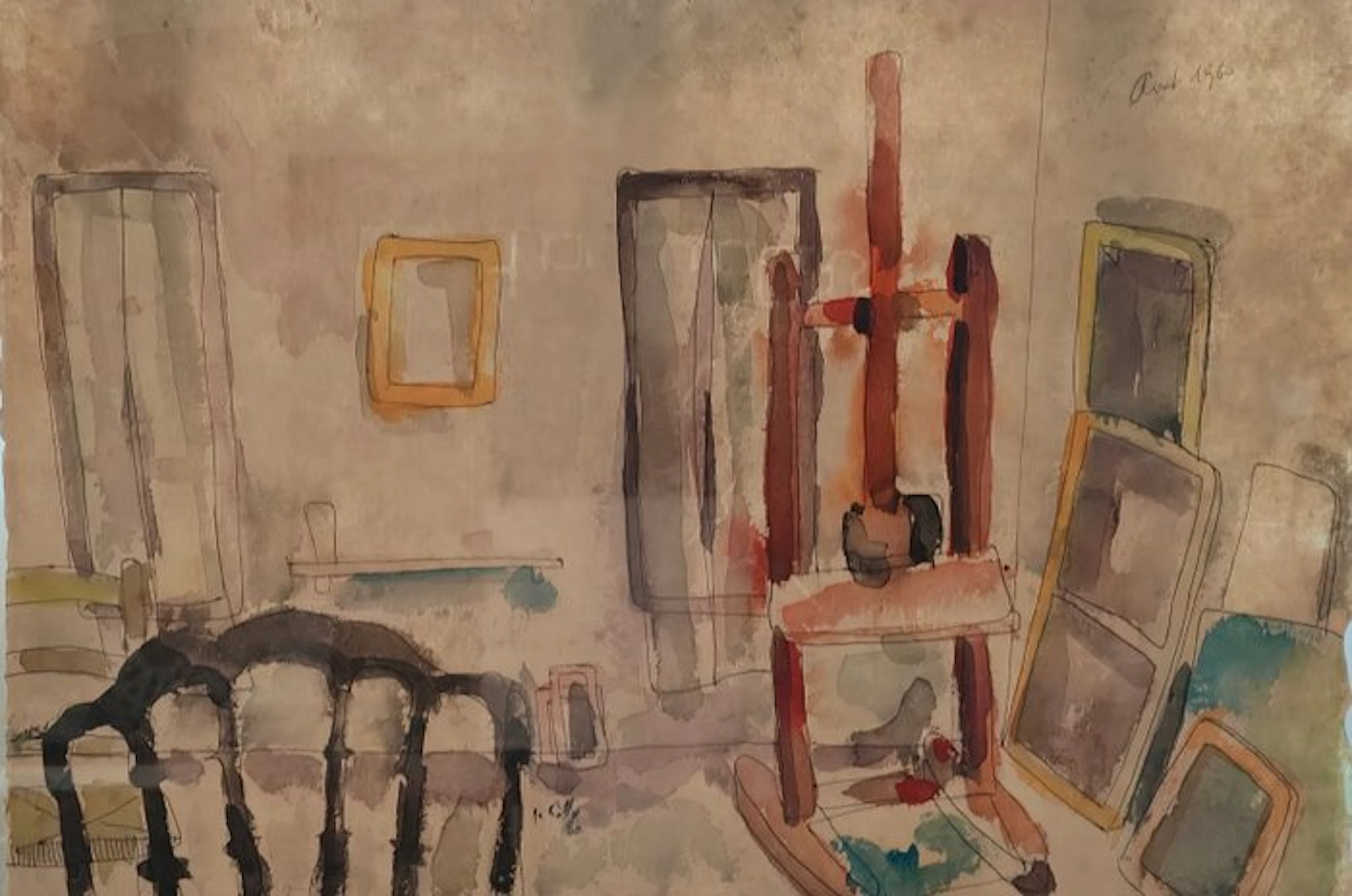 Jean Estève-Silly (1912-1978) - Aquarelle d'atelier