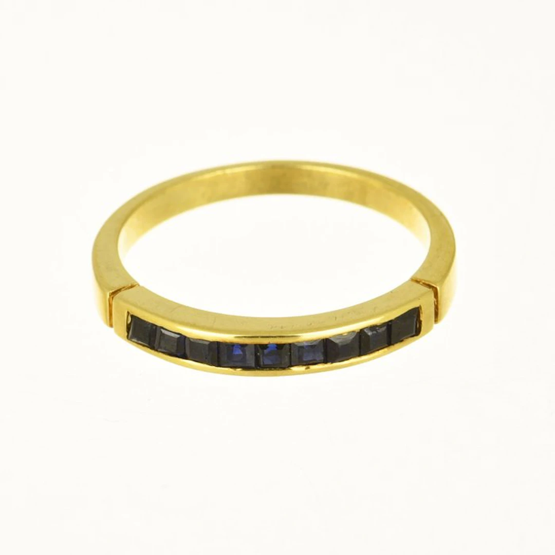 Ring - 18 kt. Yellow gold Sapphire