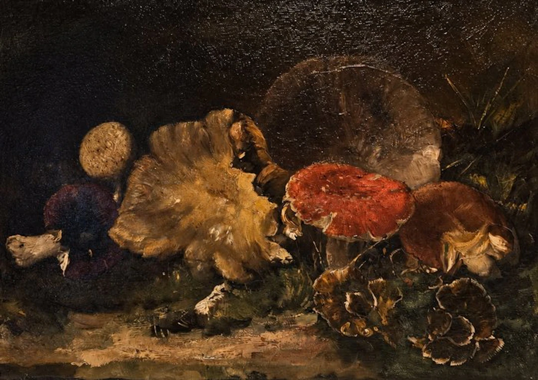 European school (XIX -XX) - Still Life with Mushrooms