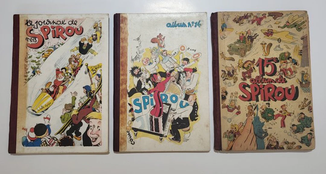 Spirou (magazine) - Recueils N°13 au N°15 - 3 Album - First edition - 1943/1945