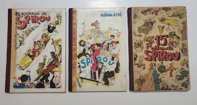 Spirou (magazine) - Recueils N°13 au N°15 - 3 Album - First edition - 1943/1945