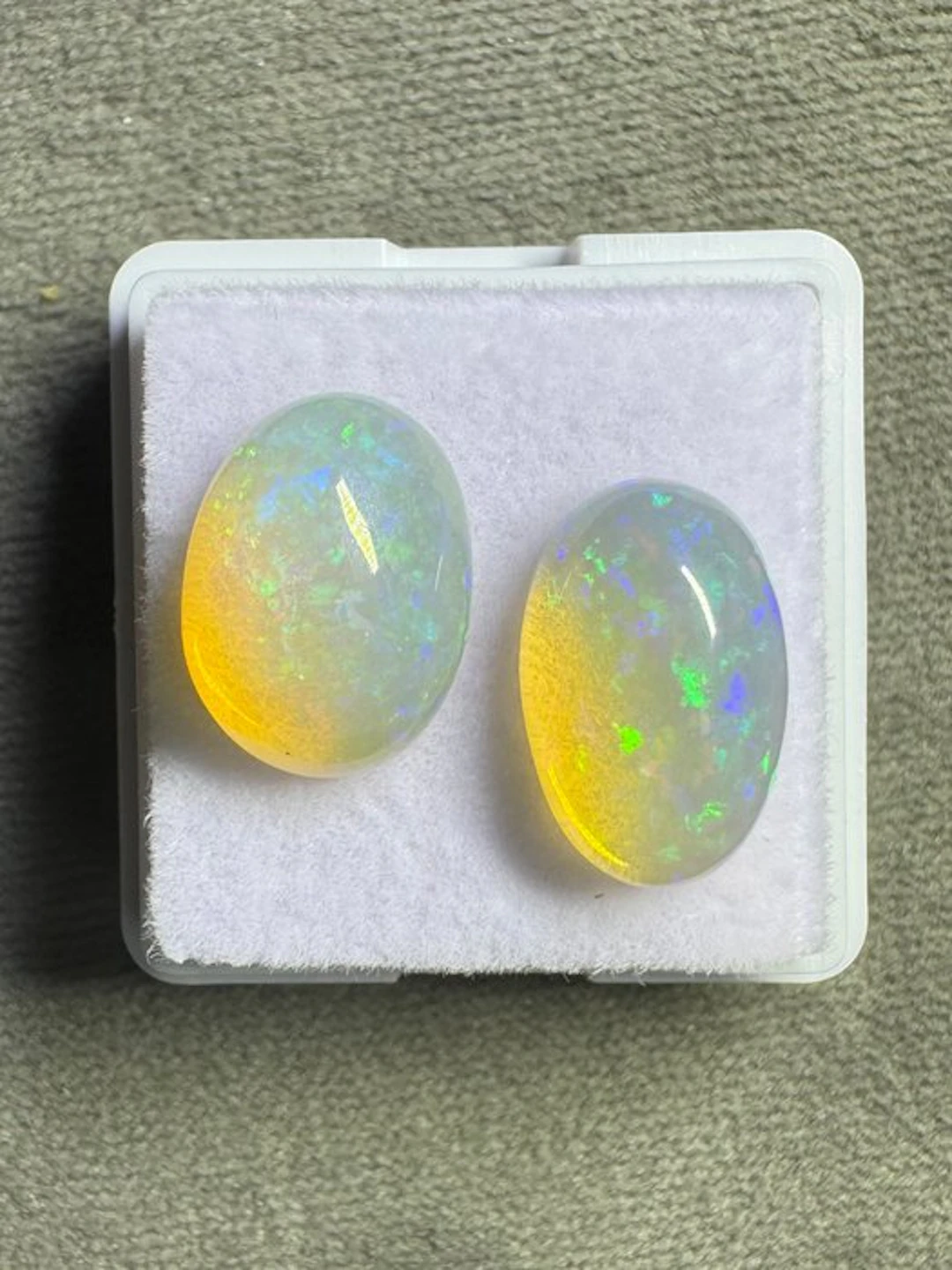 Lot of 2 natural Ethiopian white opals