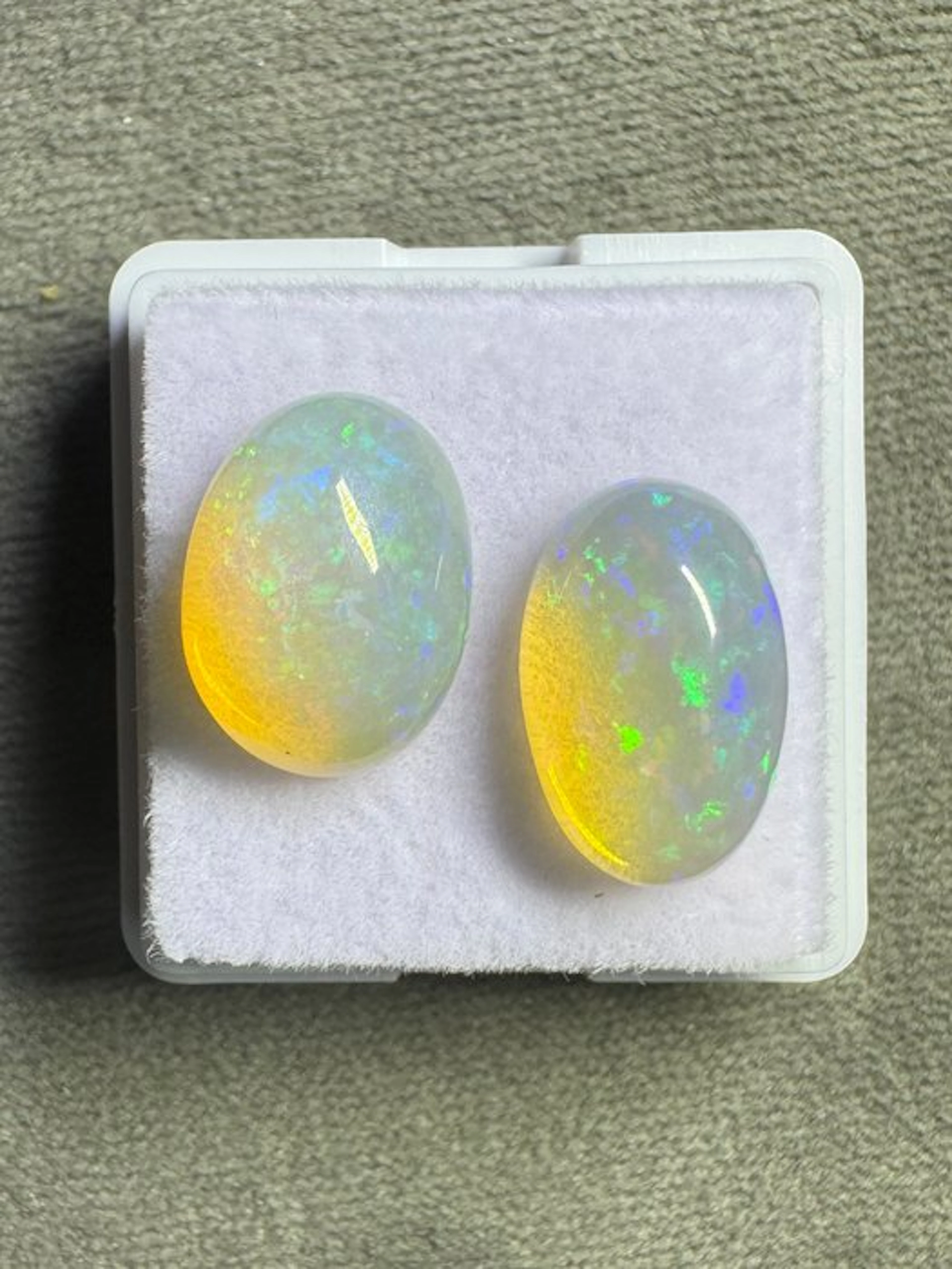 Lot of 2 natural Ethiopian white opals