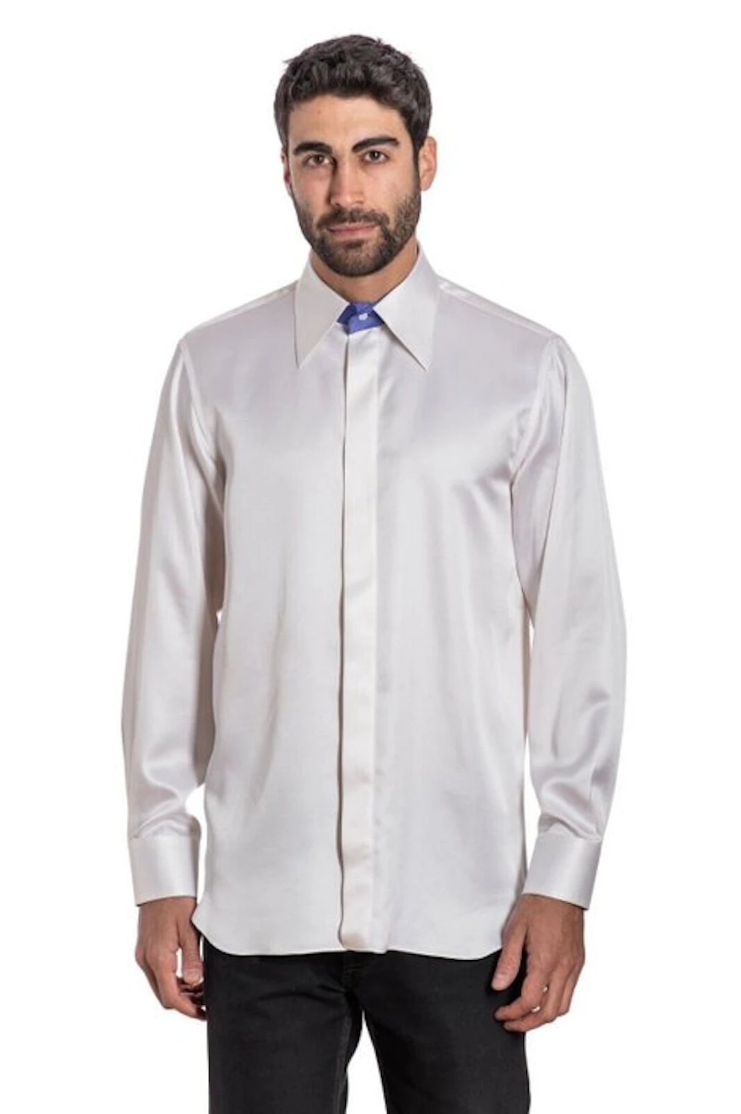 GERLIN - Size 15.75 - 40 - Shirt 100% Silk Ivory - Shirt - New with tags