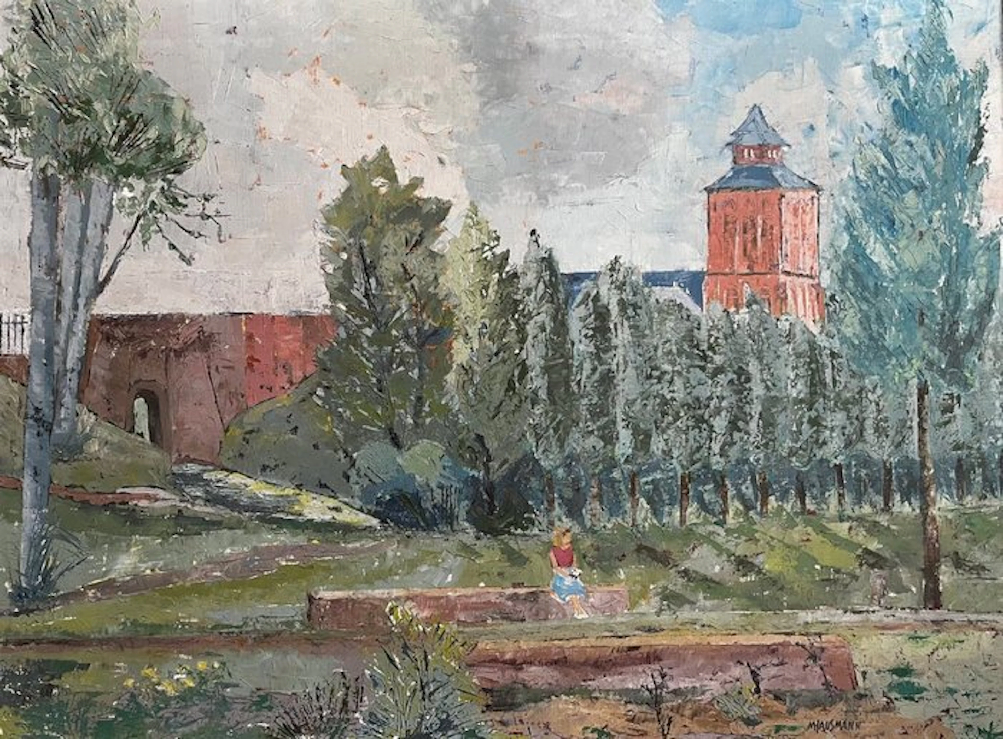 M. Hausmann (XX) - Oud impressionistisch schilderij