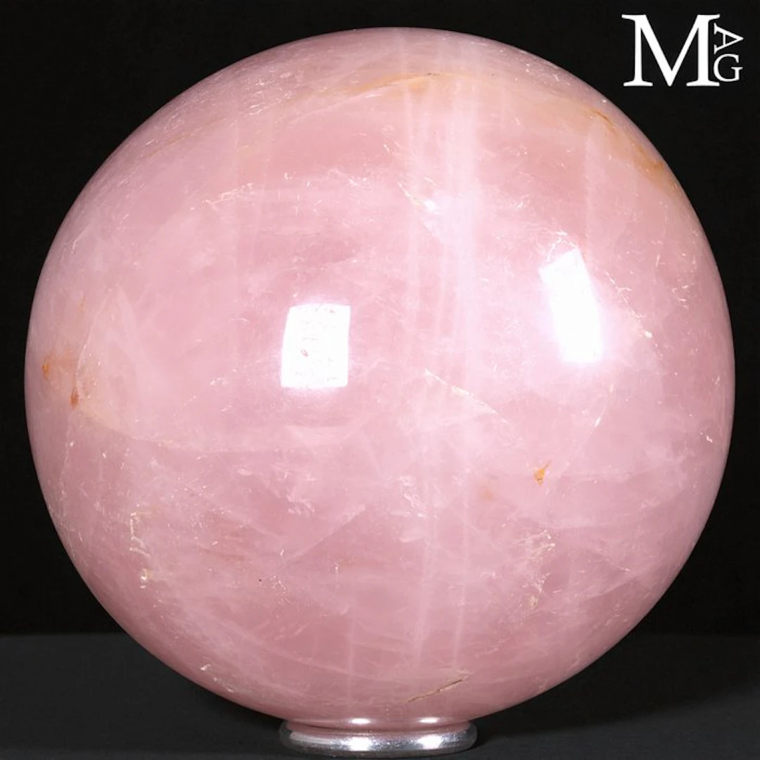 Natural Rose Quartz Sphere - A Rose Quartz Sphere...