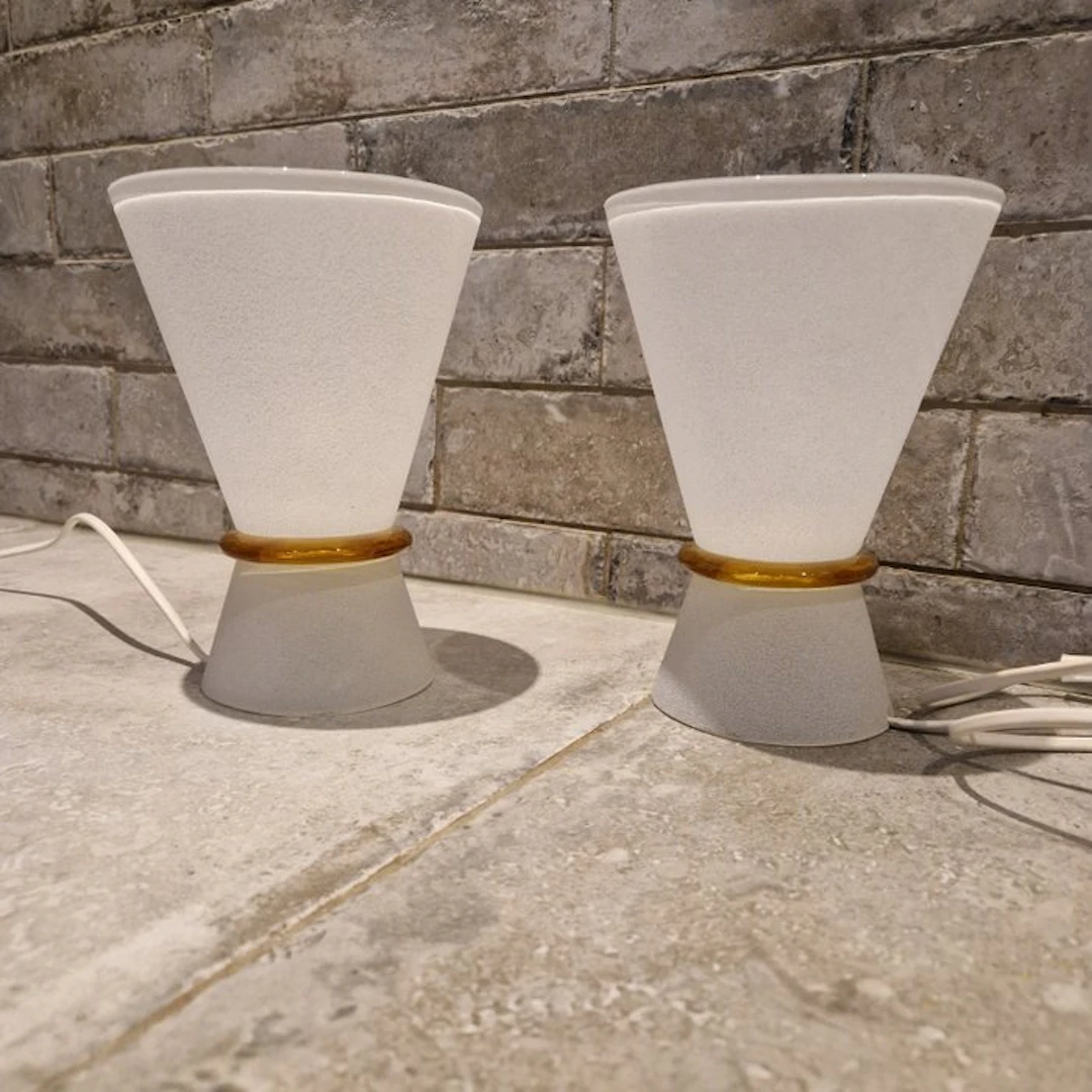 Table lamp (2) - Murano glass - vintage Italian diabol