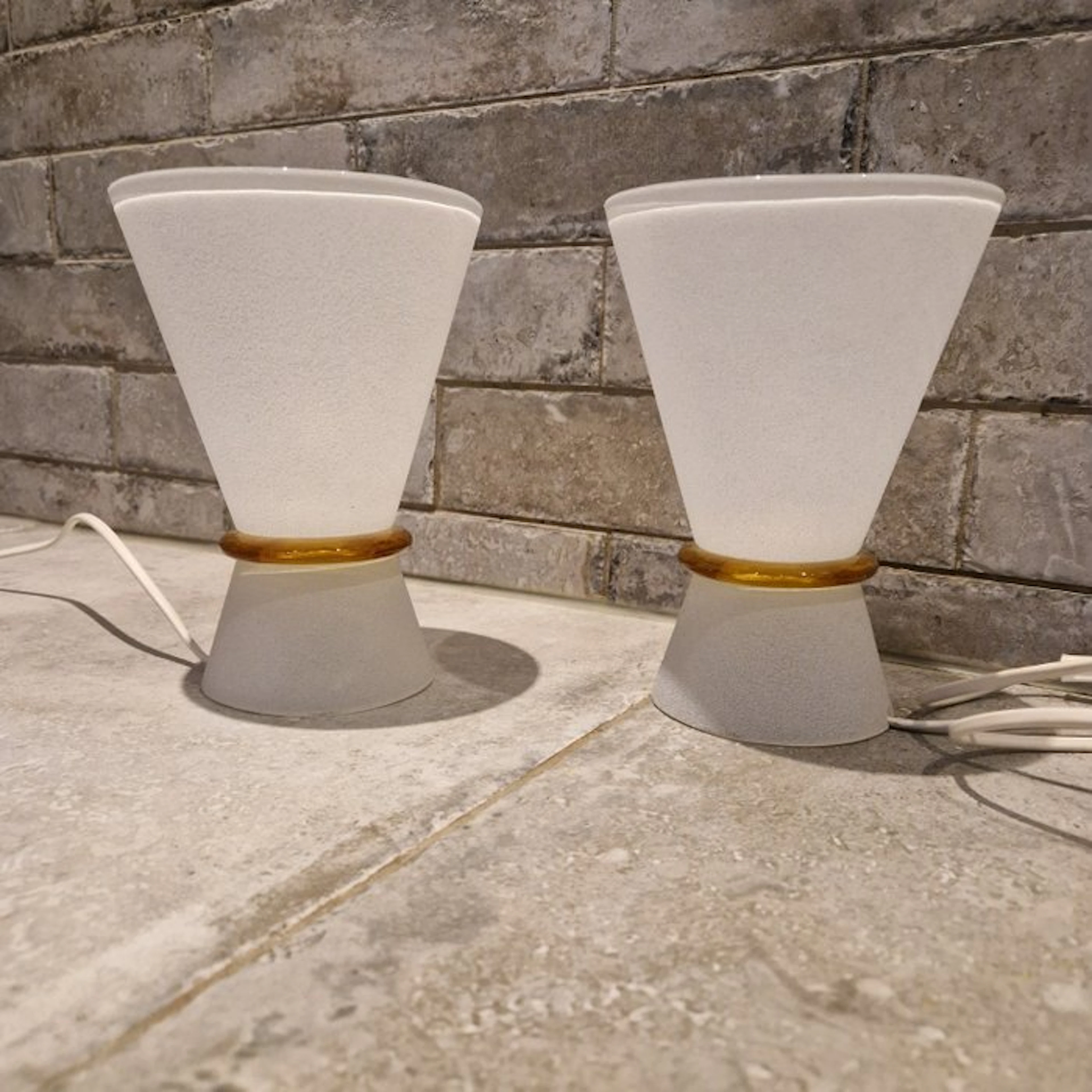 Table lamp (2) - Murano glass - vintage Italian diabol