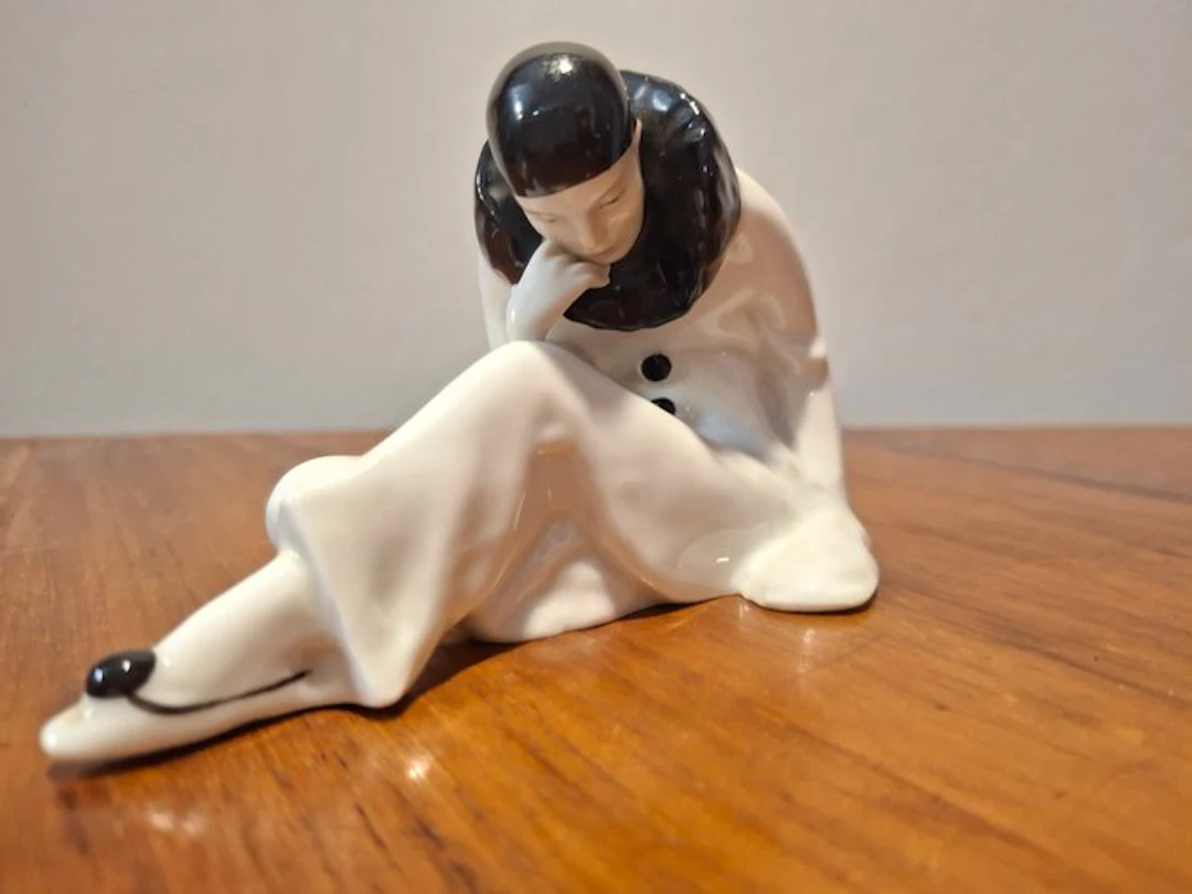 Heubach - Wera von Bartels - Sculpture, Pierot - 7 cm - Porcelain