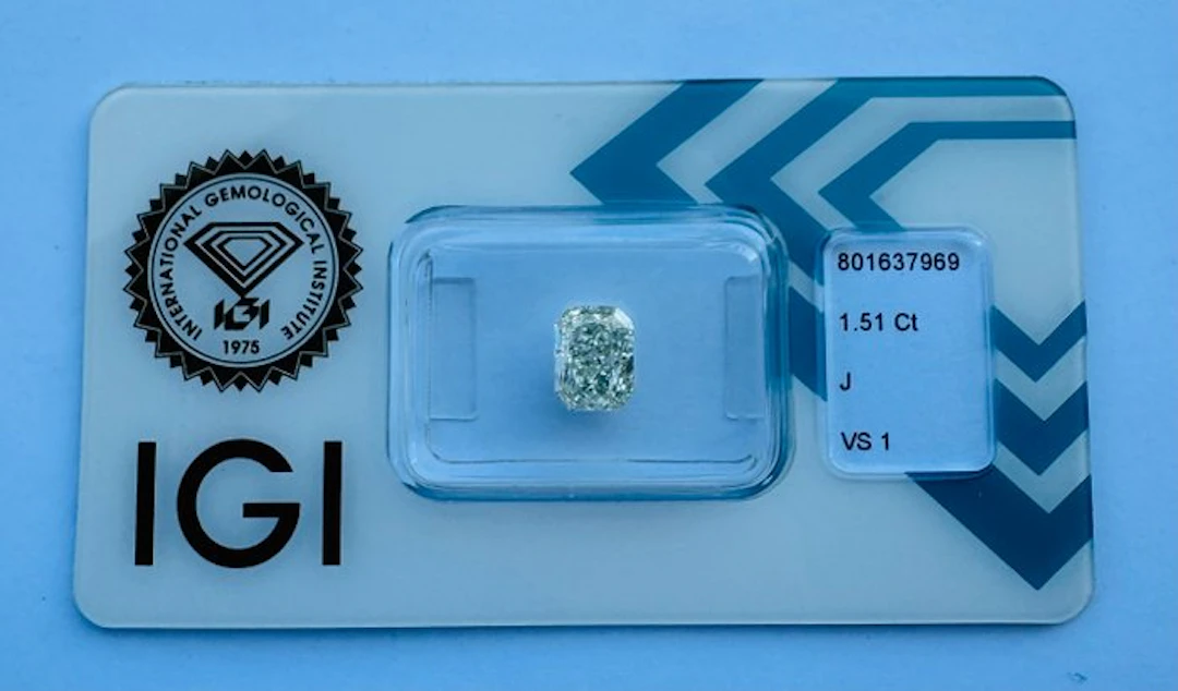 No reserve price - 1 pcs Diamond (Natural) - 1.51 ct...